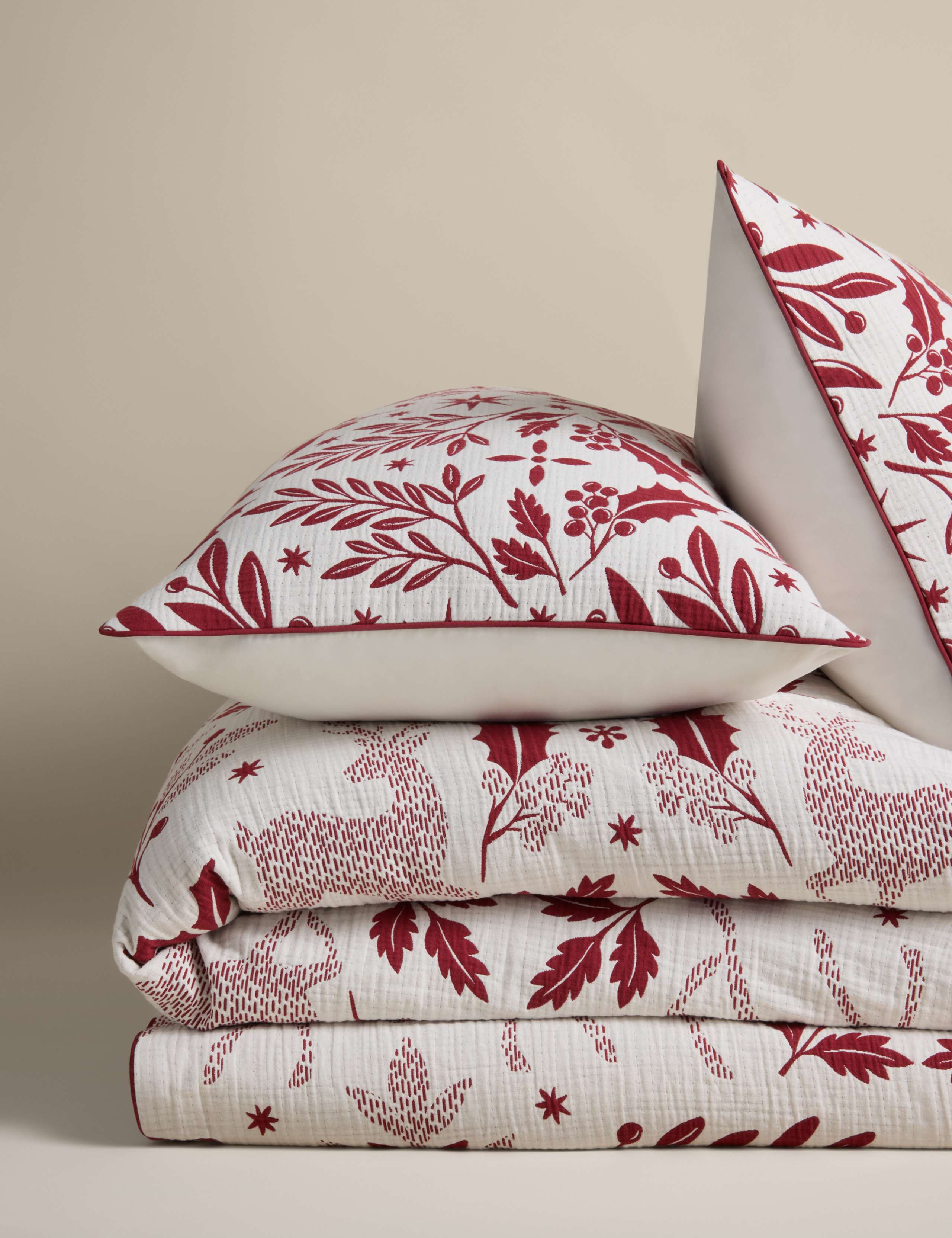 Woodland Pure Cotton Jacquard Bedding Set 2 of 5