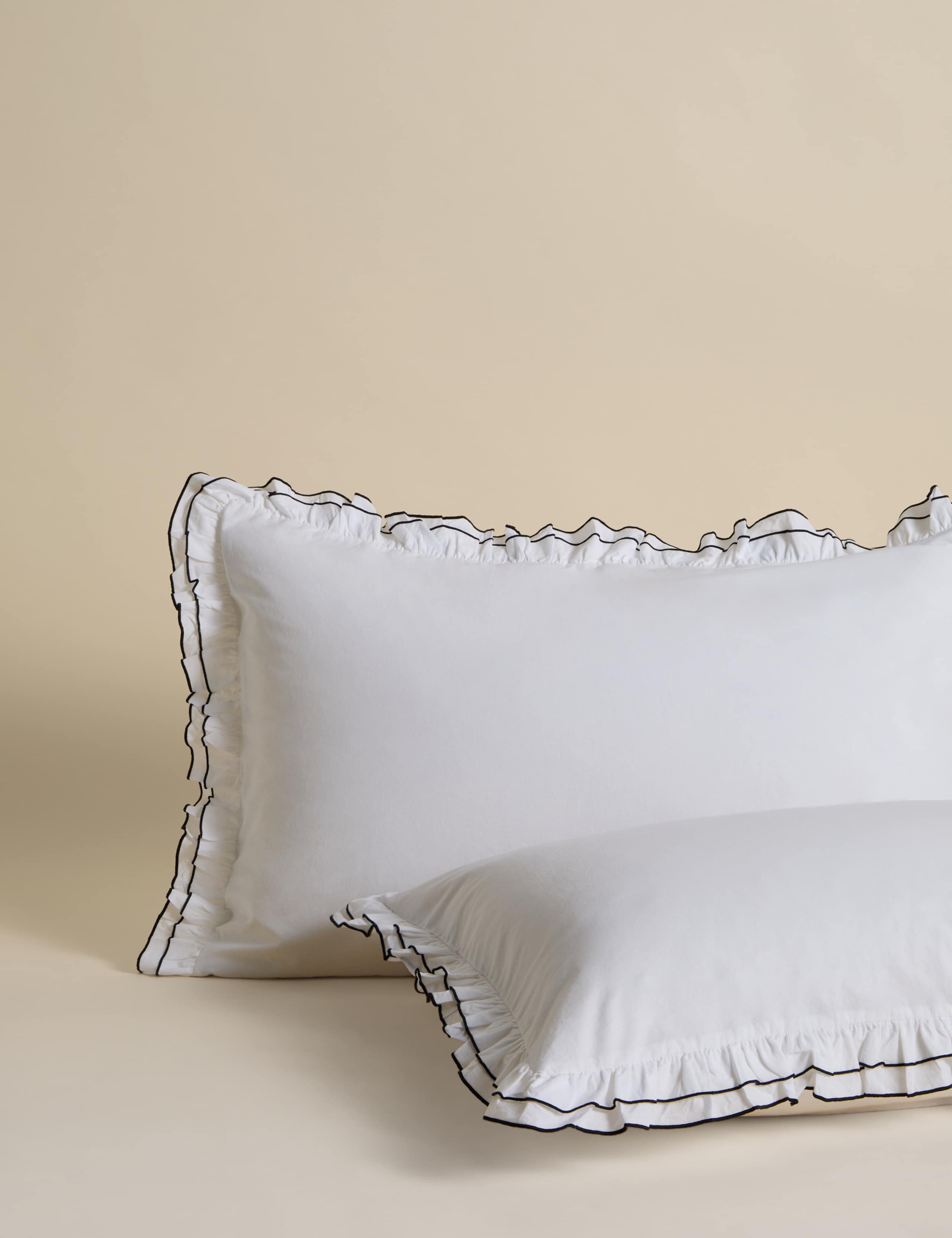 Pure Cotton Contrast Double Ruffle Bedding Set 3 of 5