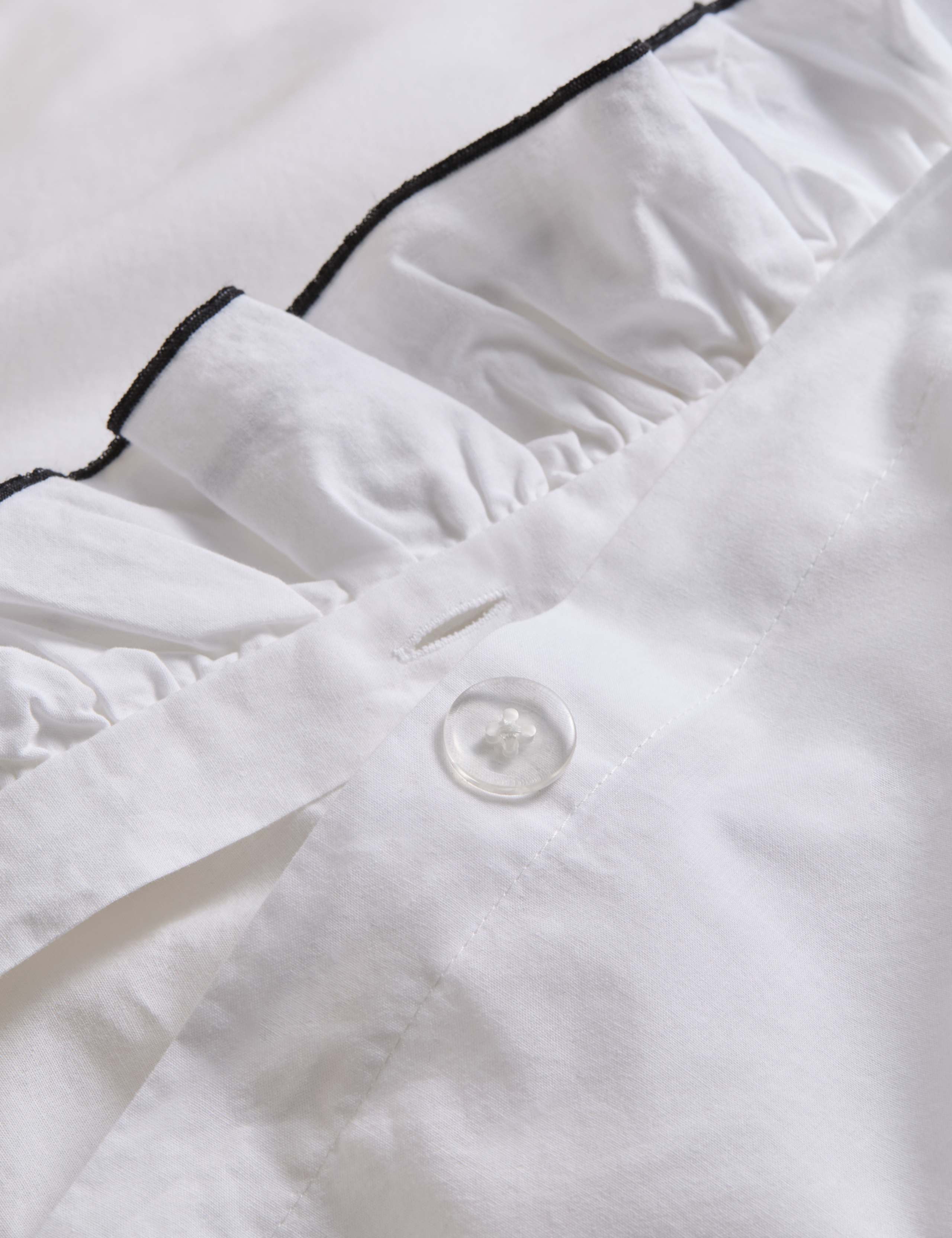 Pure Cotton Contrast Double Ruffle Bedding Set 4 of 5