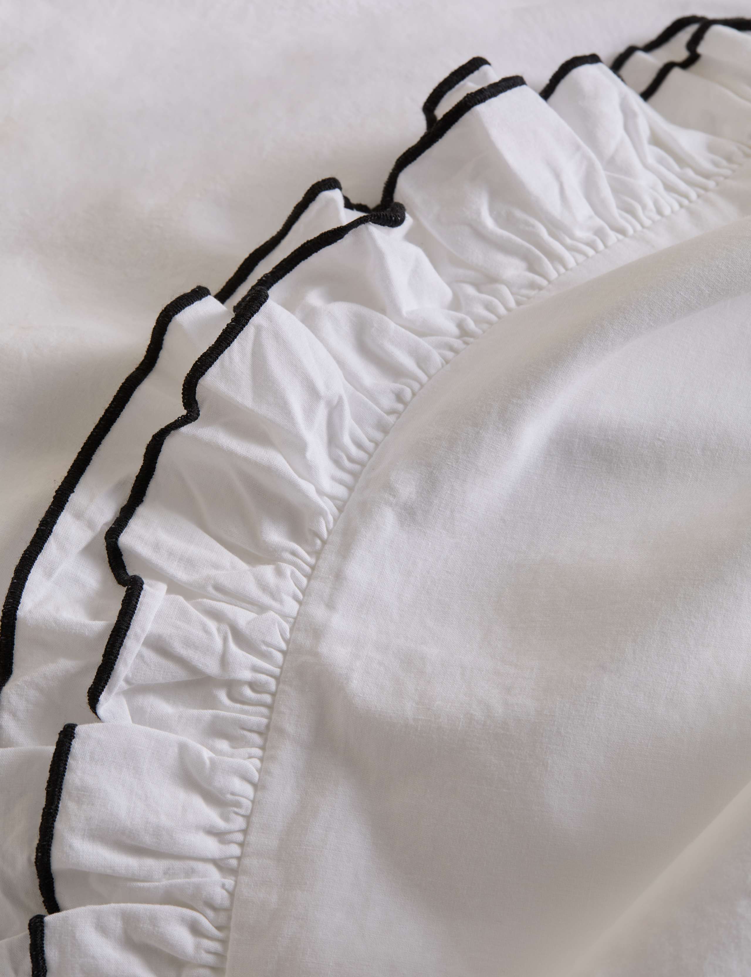 Pure Cotton Contrast Double Ruffle Bedding Set 5 of 5