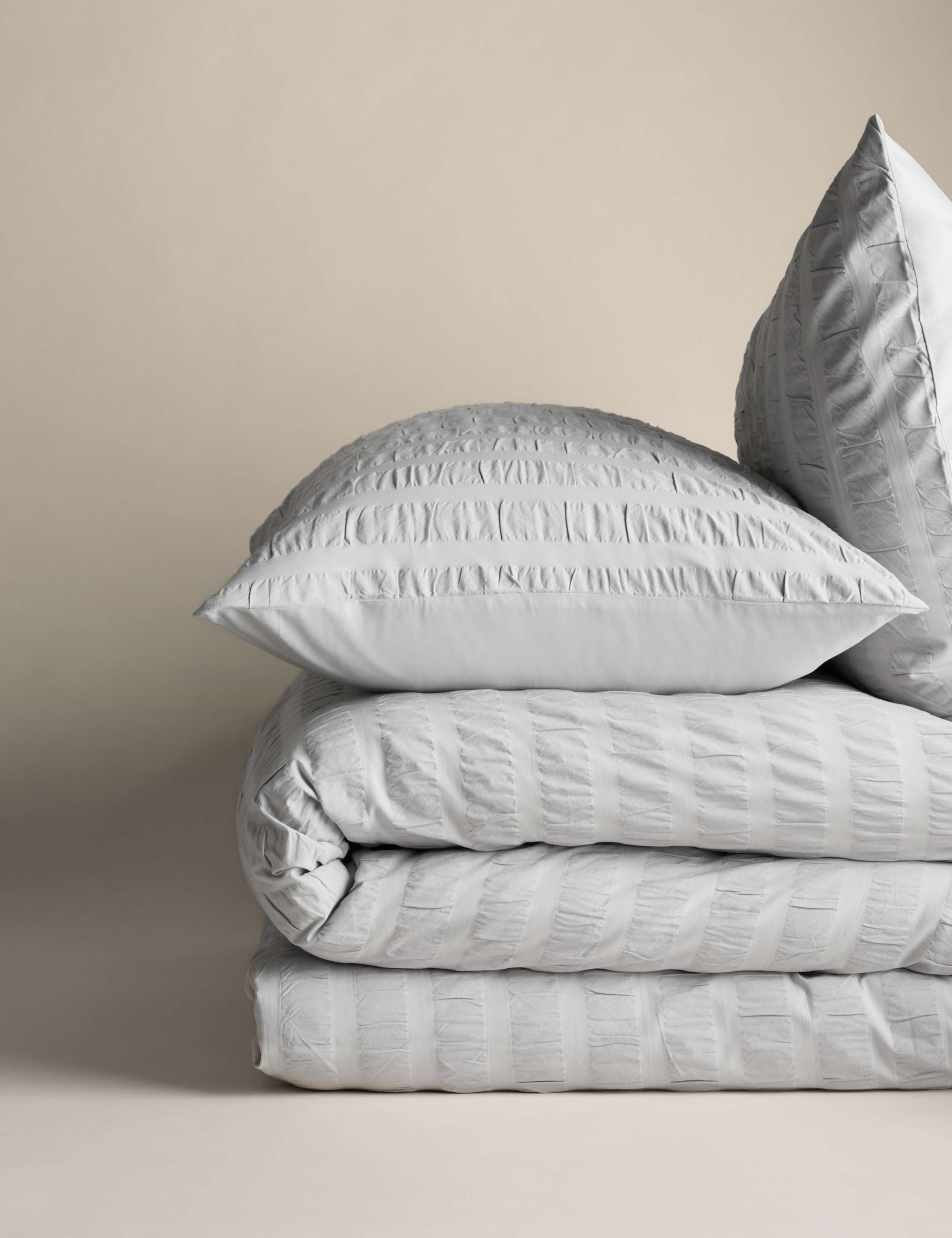 Pure Cotton Striped Seersucker Bedding Set 2 of 6