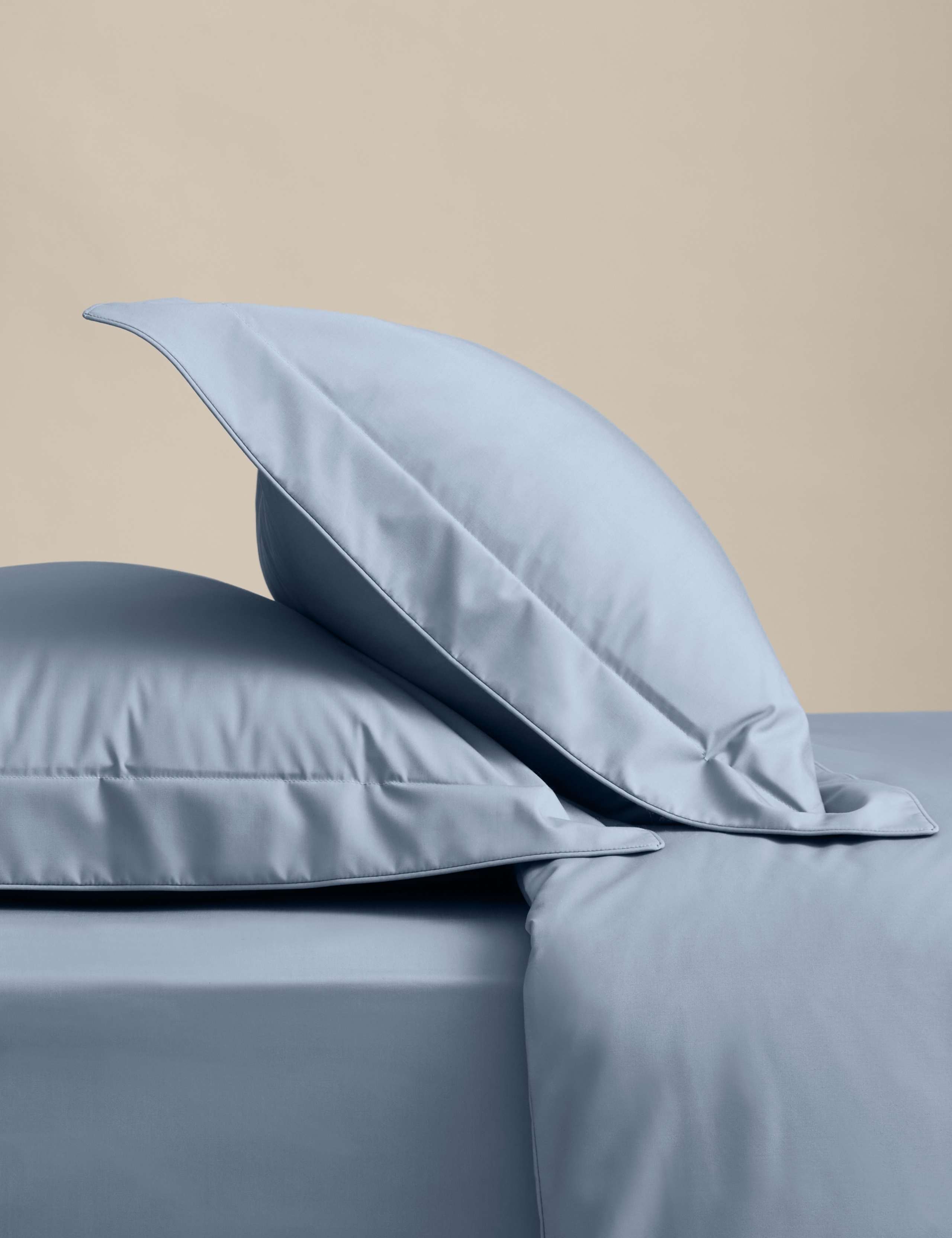 2pk Egyptian Cotton 230 Thread Count Oxford Pillowcases 1 of 2