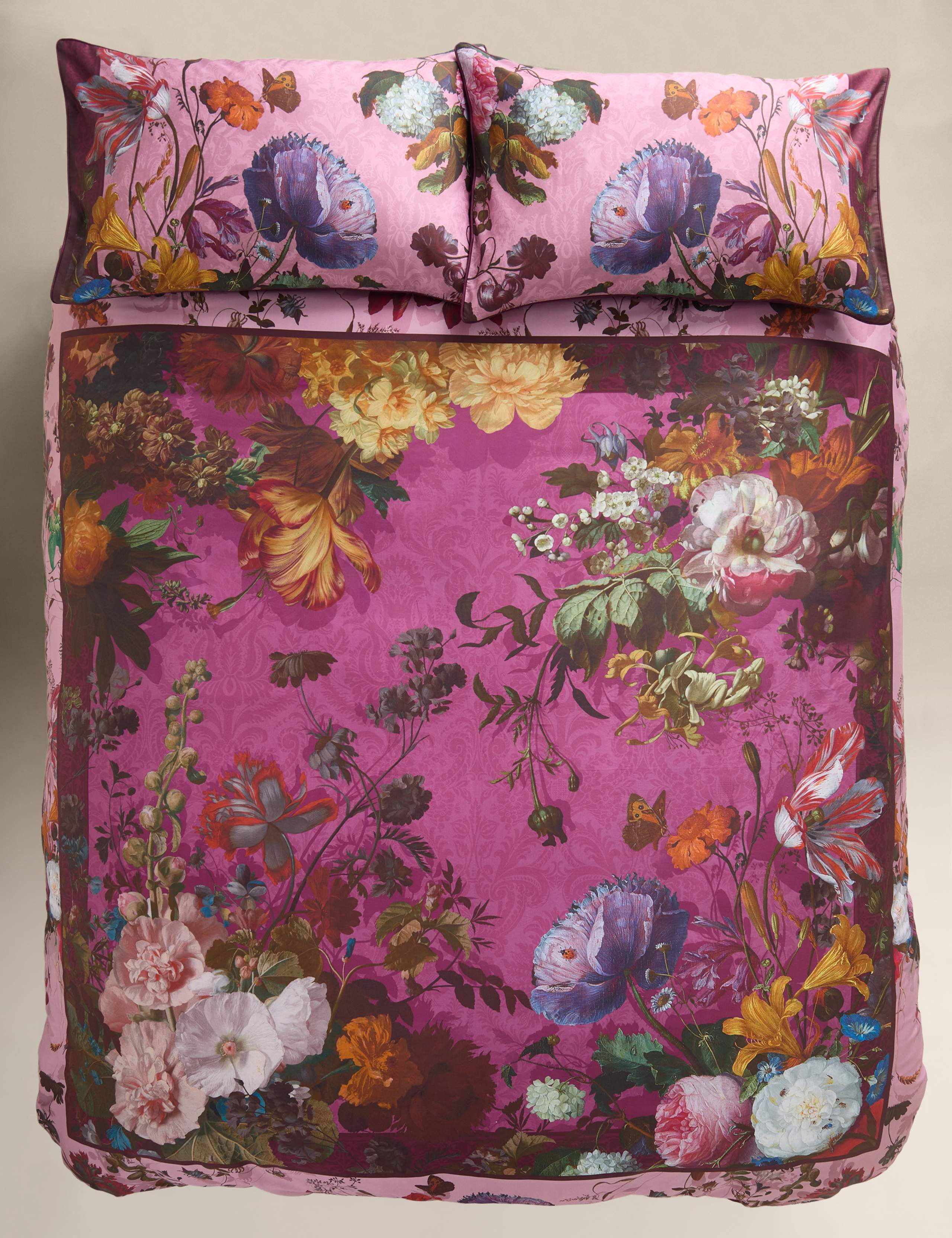 Pure Cotton Floral Border Bedding Set 4 of 7