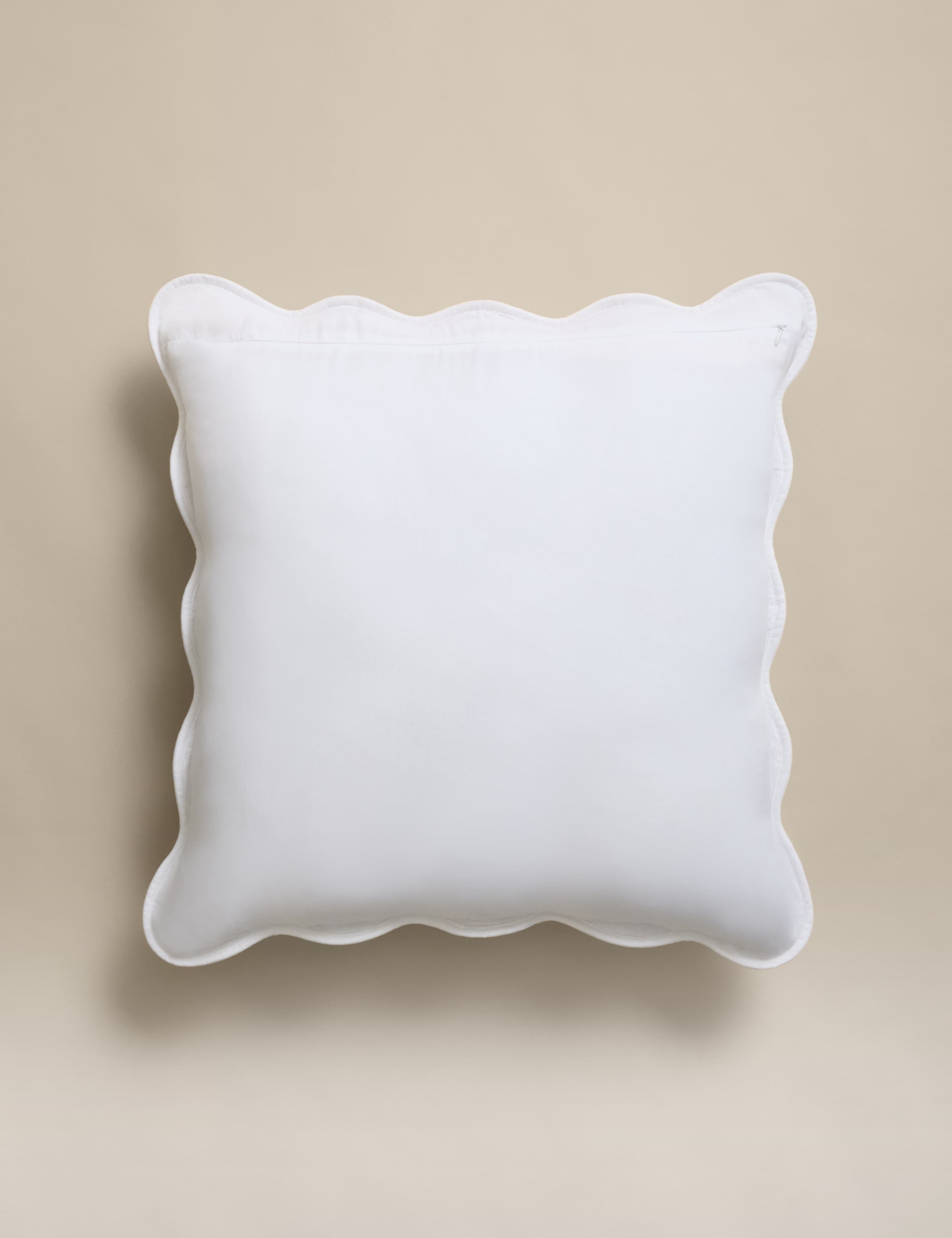 Pure Cotton Scallop Edge Large Decorative Cushion 3 of 6