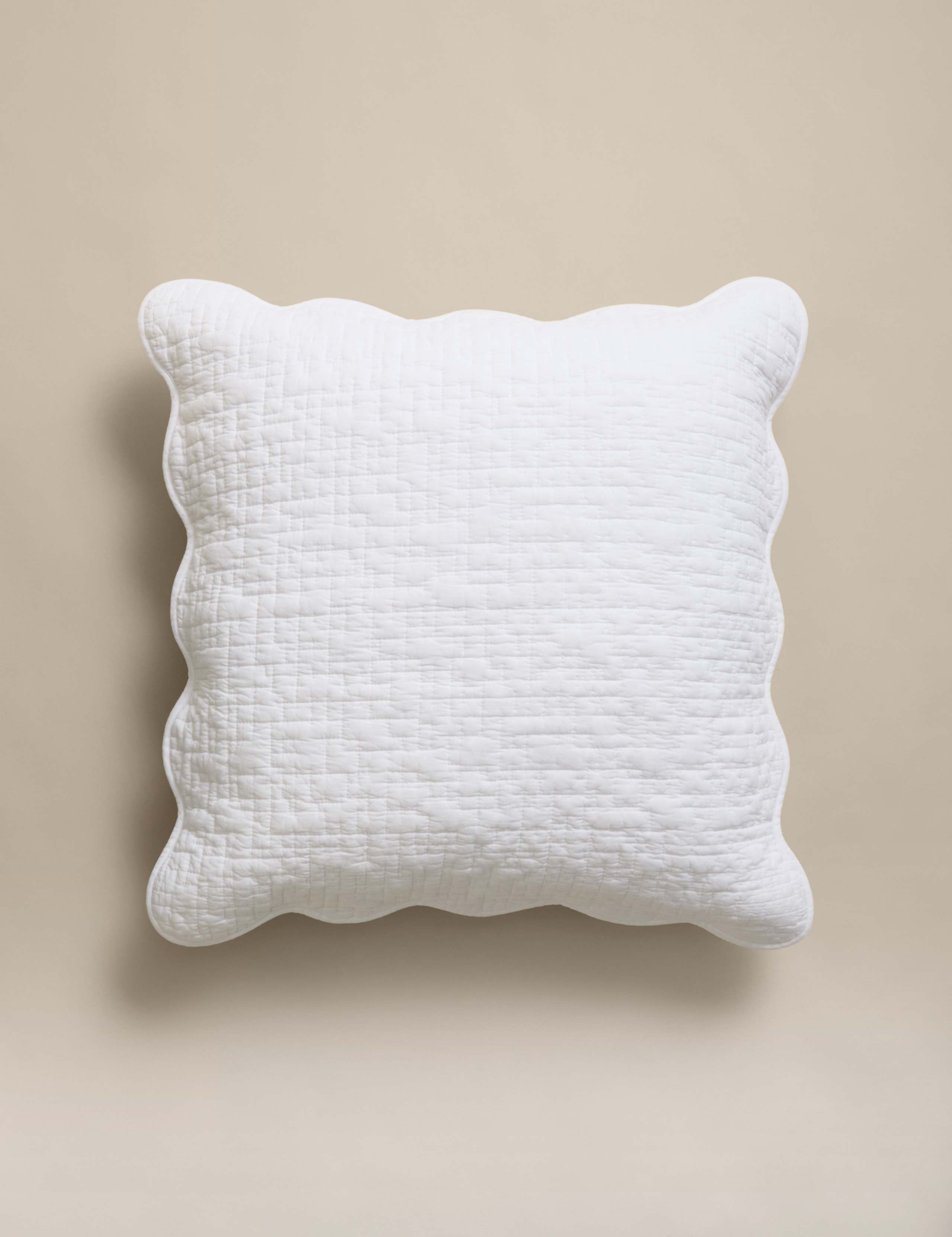 Pure Cotton Scallop Edge Large Decorative Cushion 2 of 6