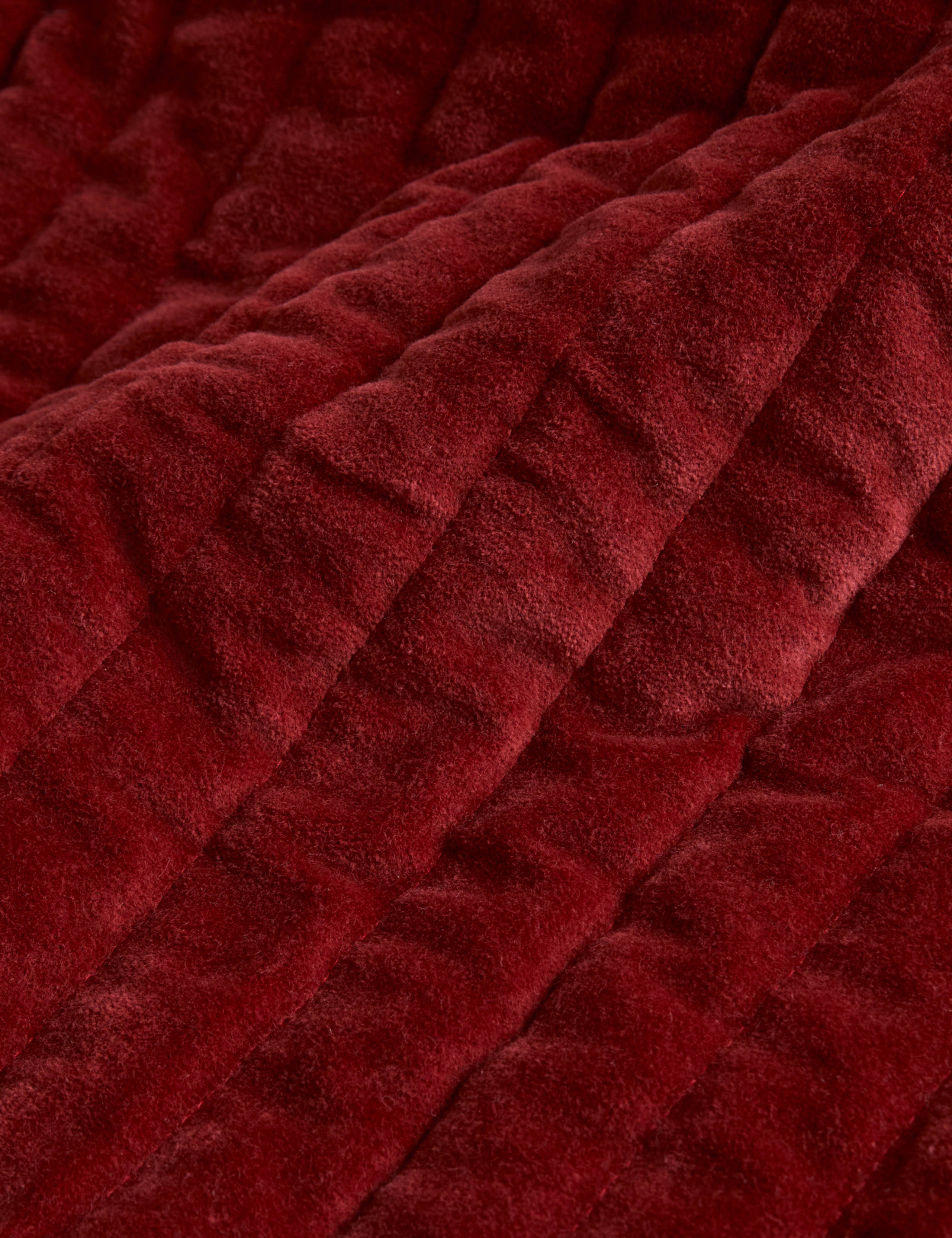 Pure Cotton Velvet Narrow Stripe Bedspread 4 of 7