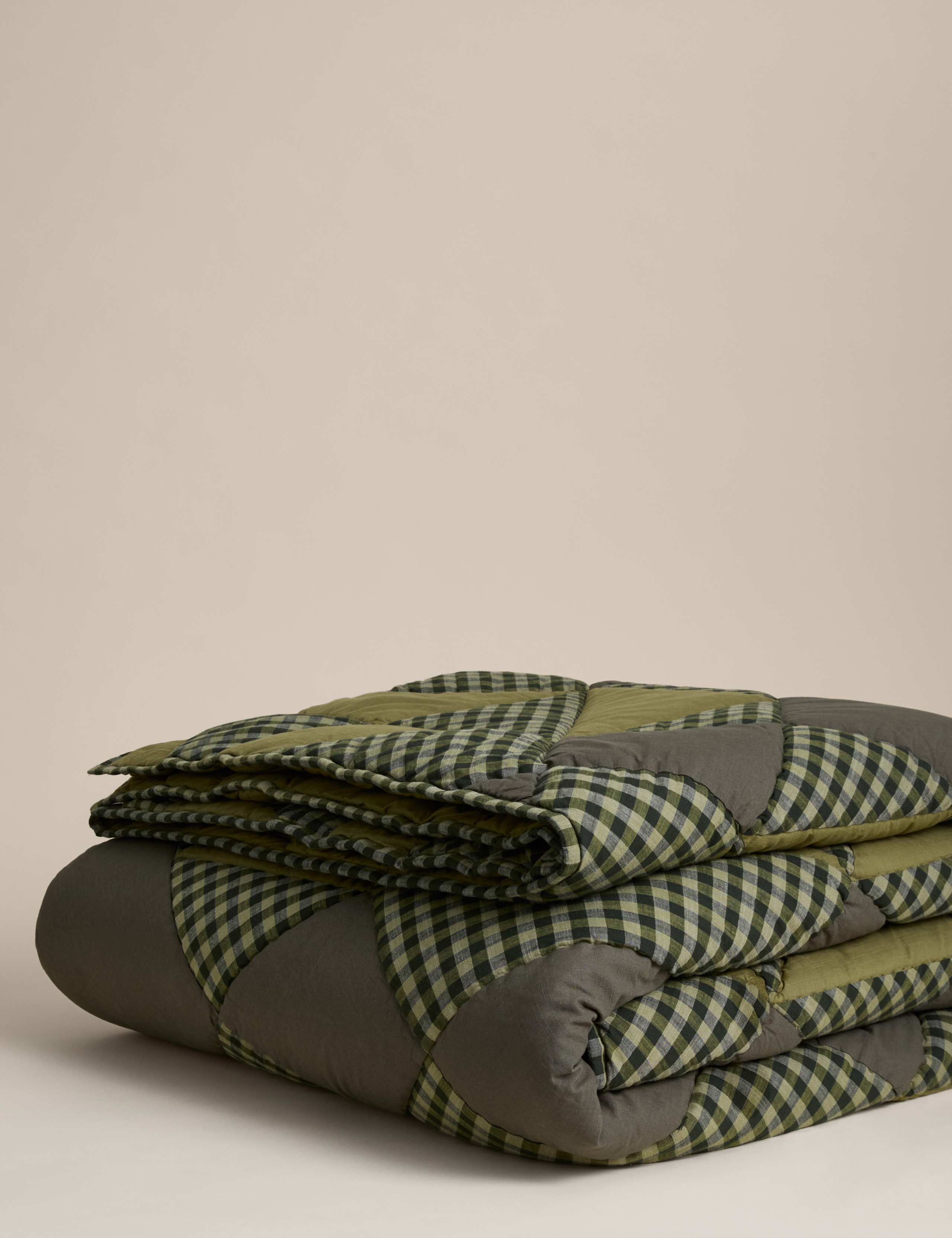 Pure Cotton Quilted Patchwork Bedspread 3 of 5