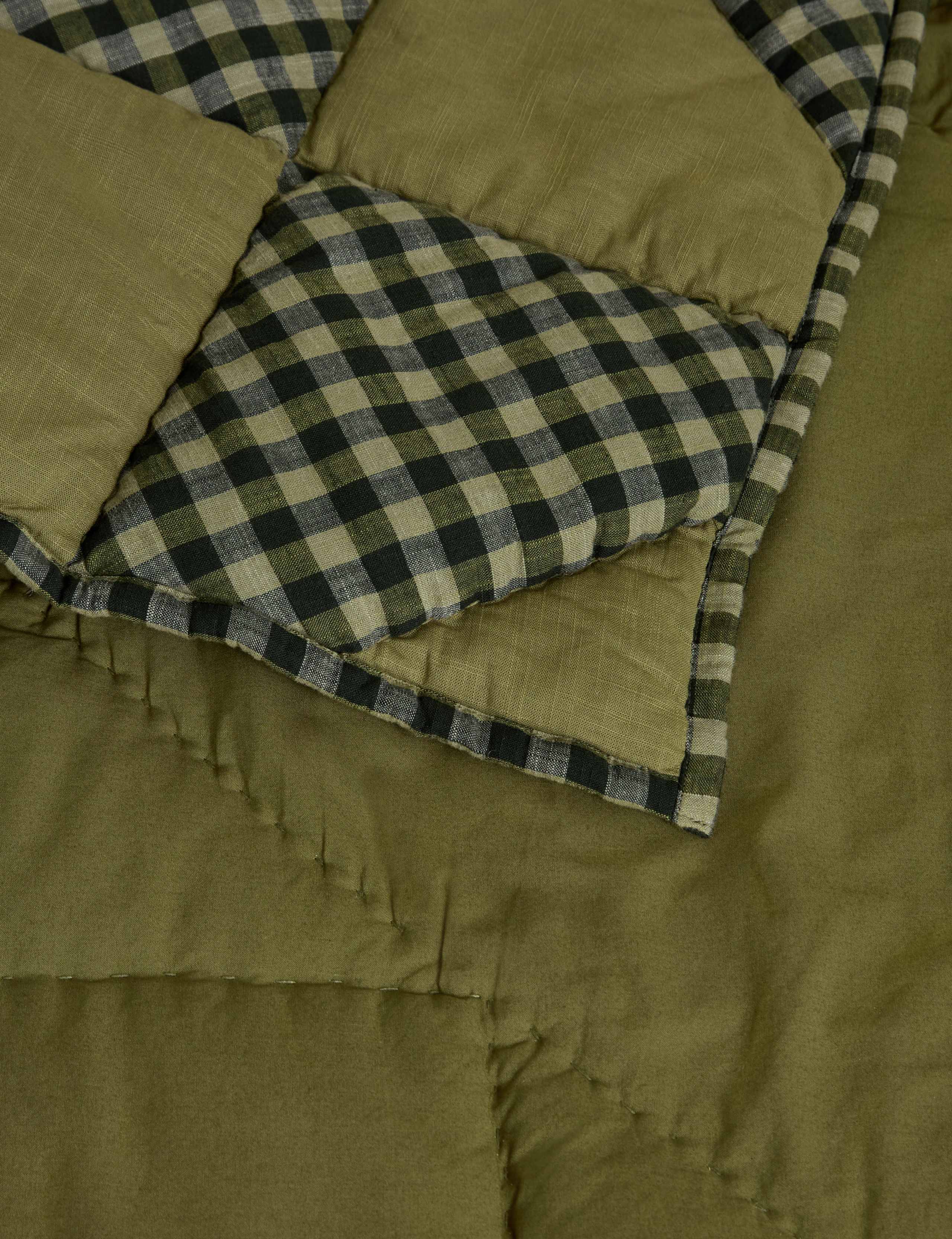 Pure Cotton Quilted Patchwork Bedspread 5 of 5