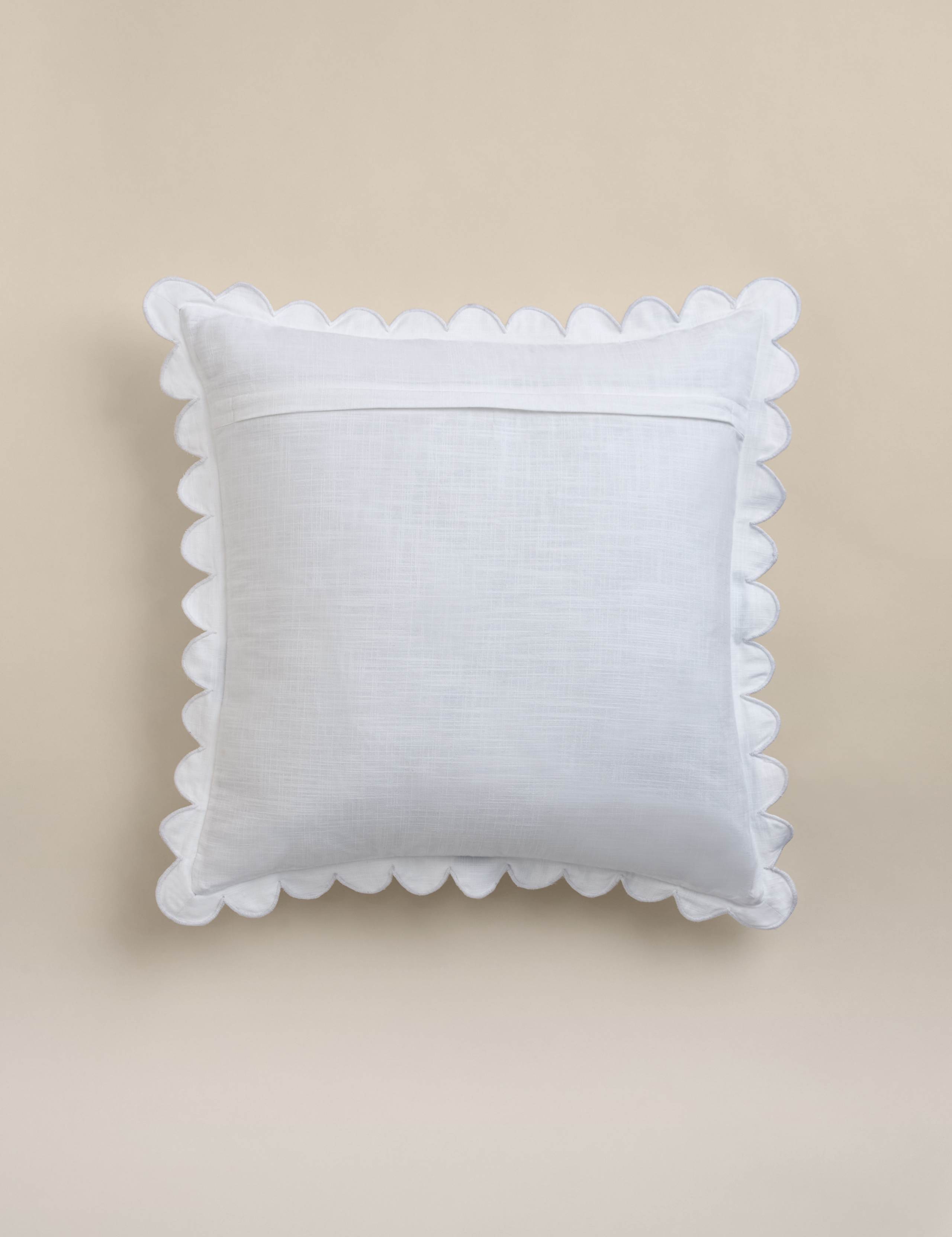 Pure Cotton Floral Scalloped Square Pillow Sham 4 of 4