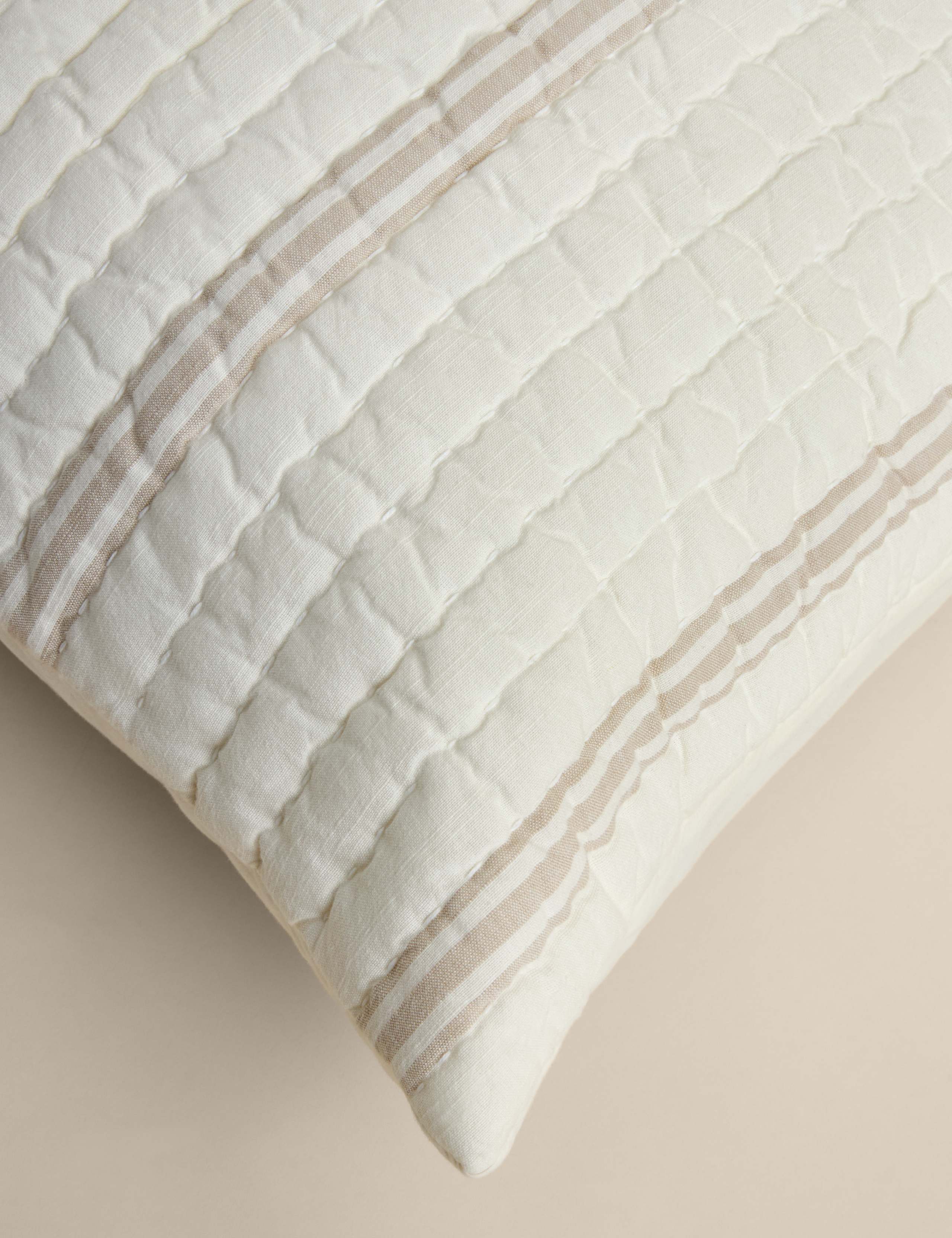 Pure Cotton Striped Textured Pillow Sham 3 of 5