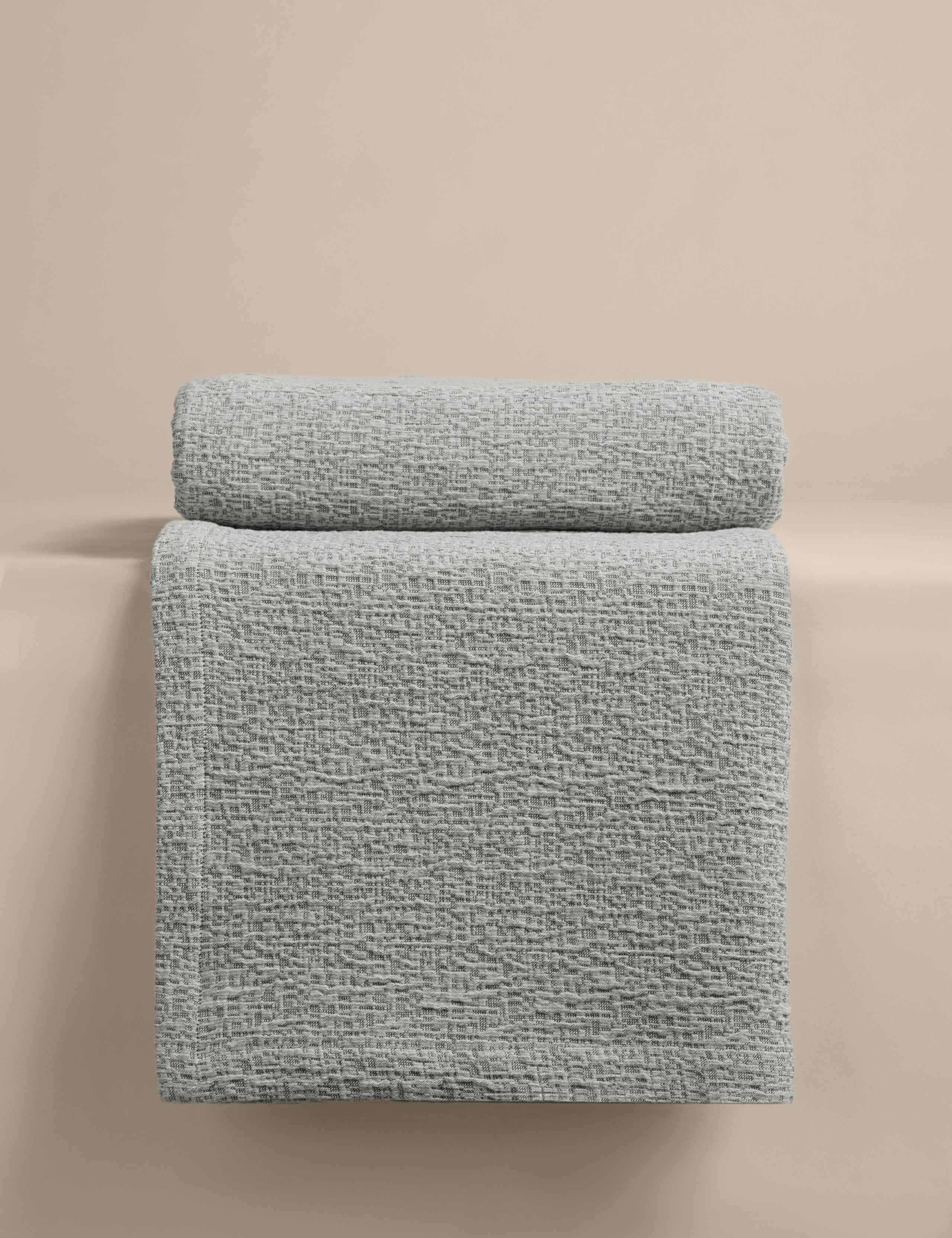 Pure Cotton Textured Jacquard Bedspread 1 of 4
