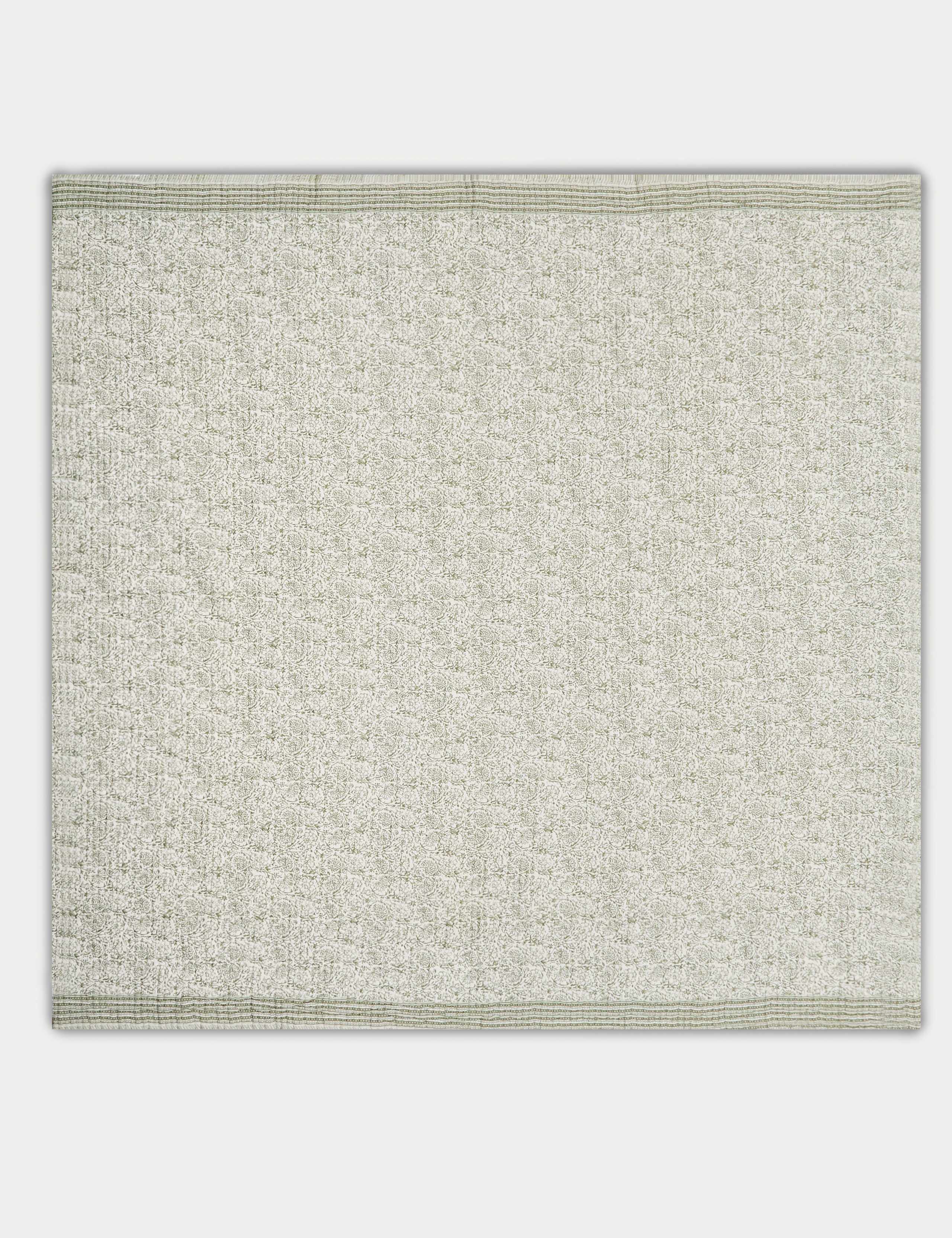 Pure Cotton Floral Striped Bedspread 3 of 3