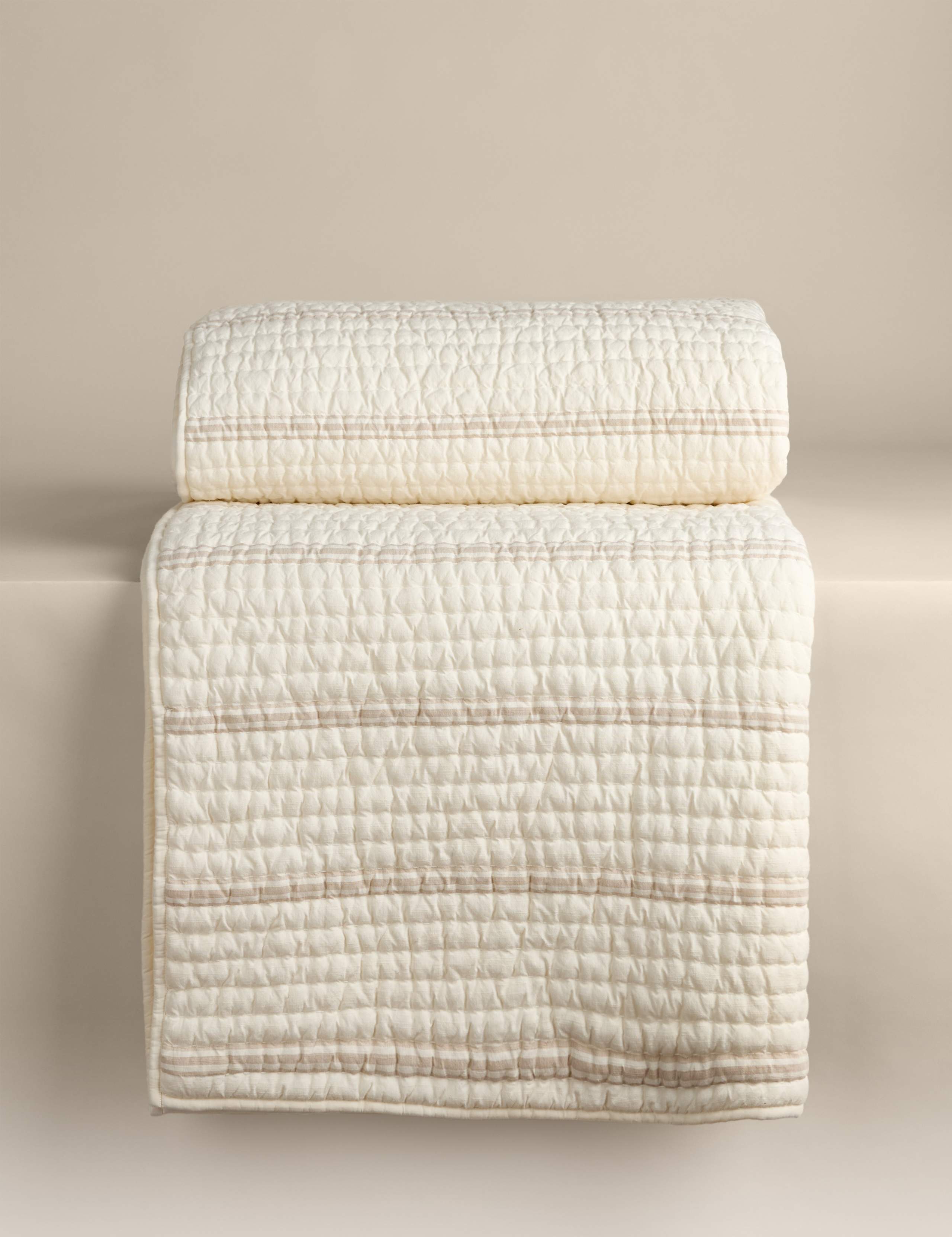 Pure Cotton Striped Bedspread 1 of 5