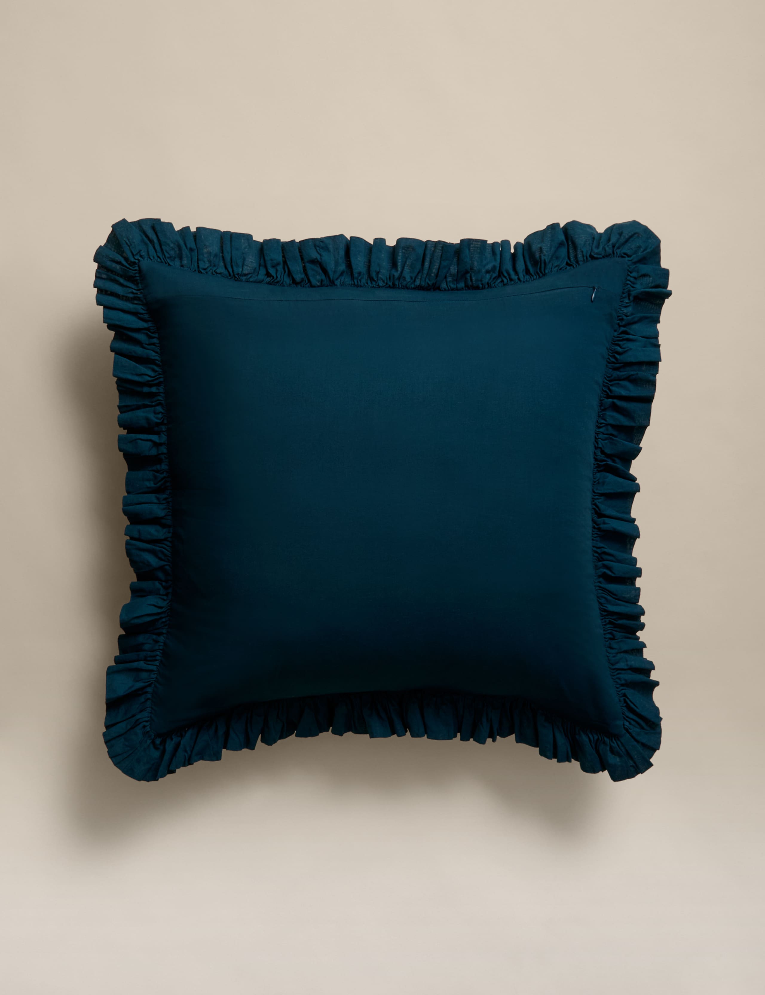 Pure Cotton Textured Ruffle Trim Cushion 3 of 6
