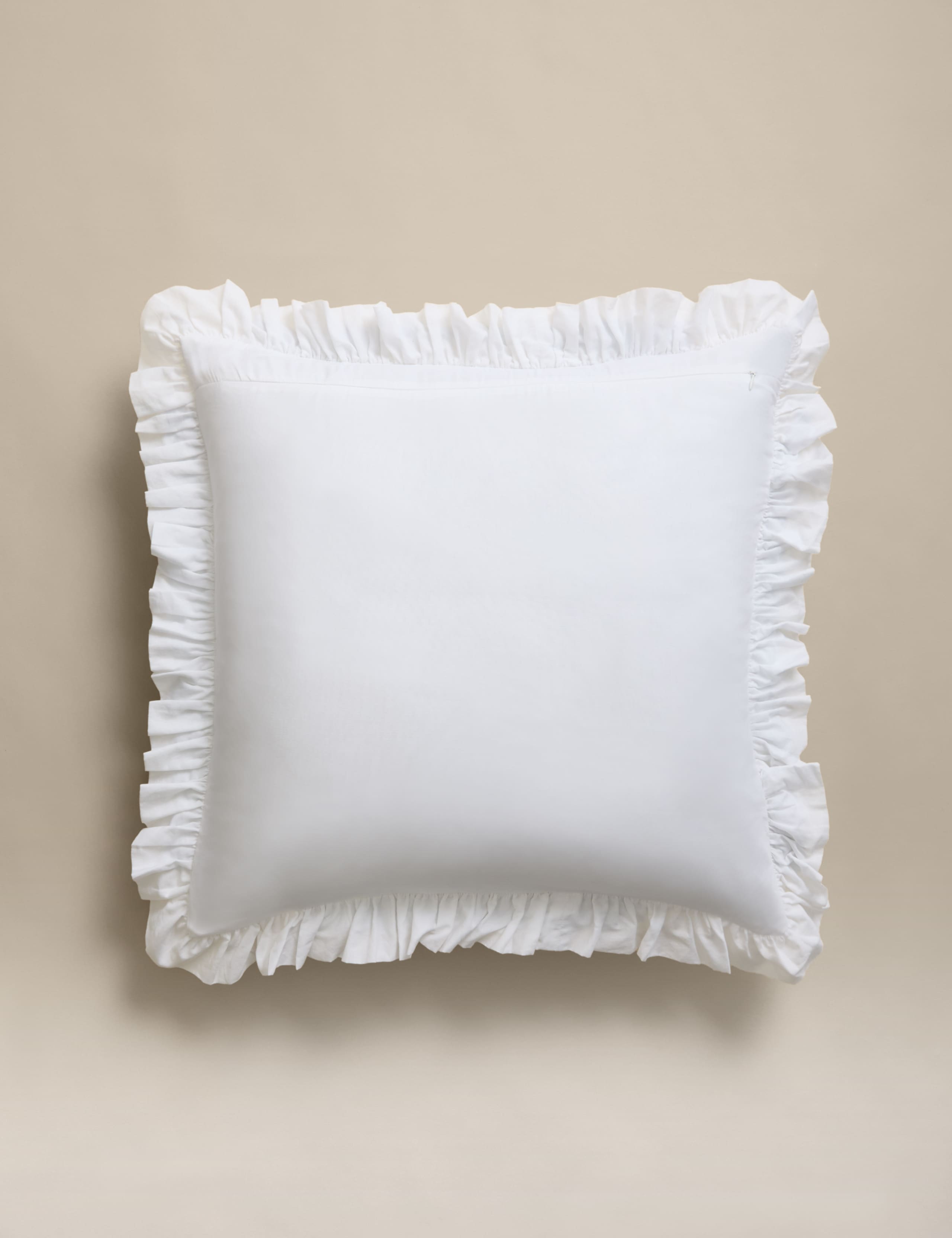 Pure Cotton Textured Ruffle Trim Cushion 3 of 6