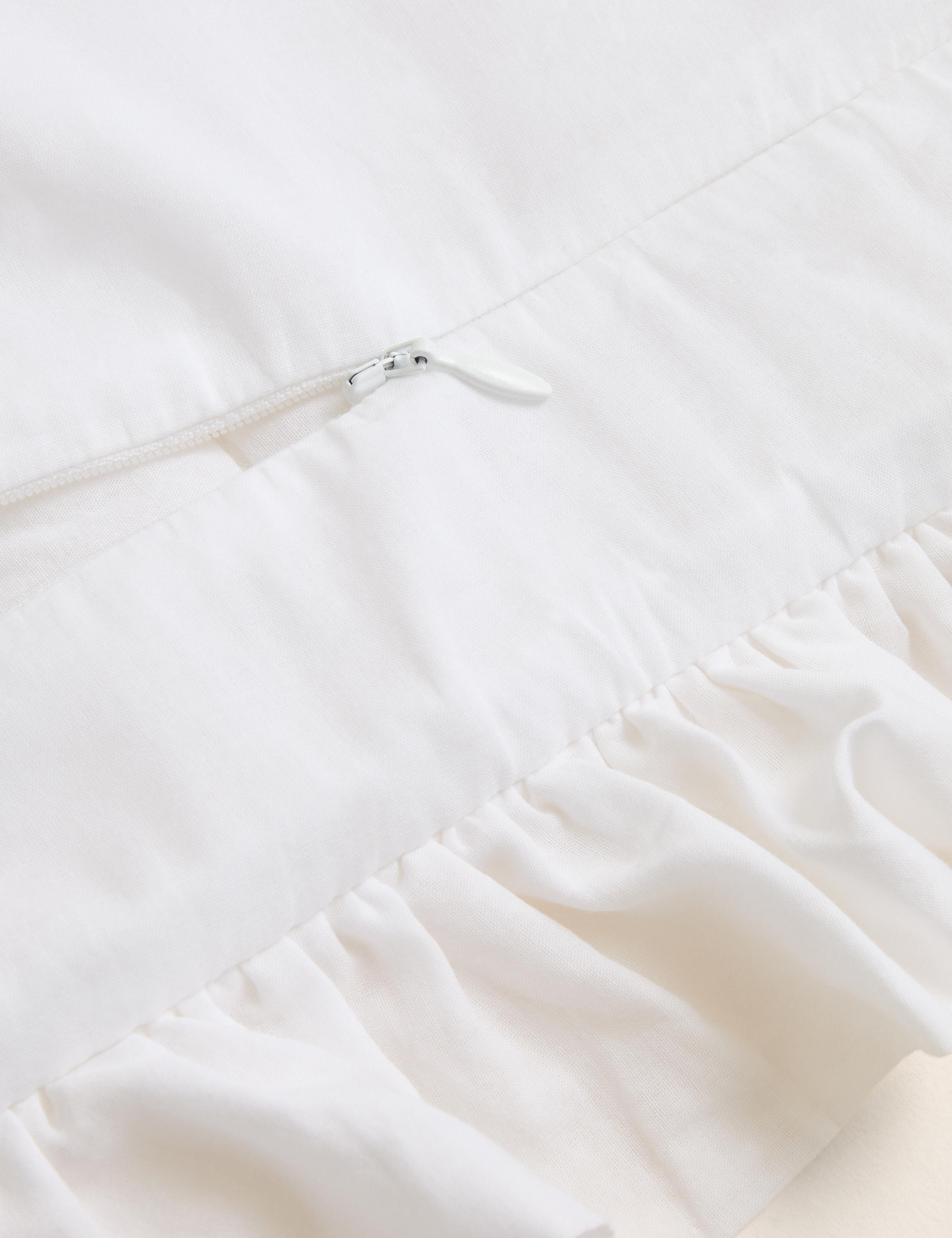 Pure Cotton Textured Ruffle Trim Cushion 6 of 6