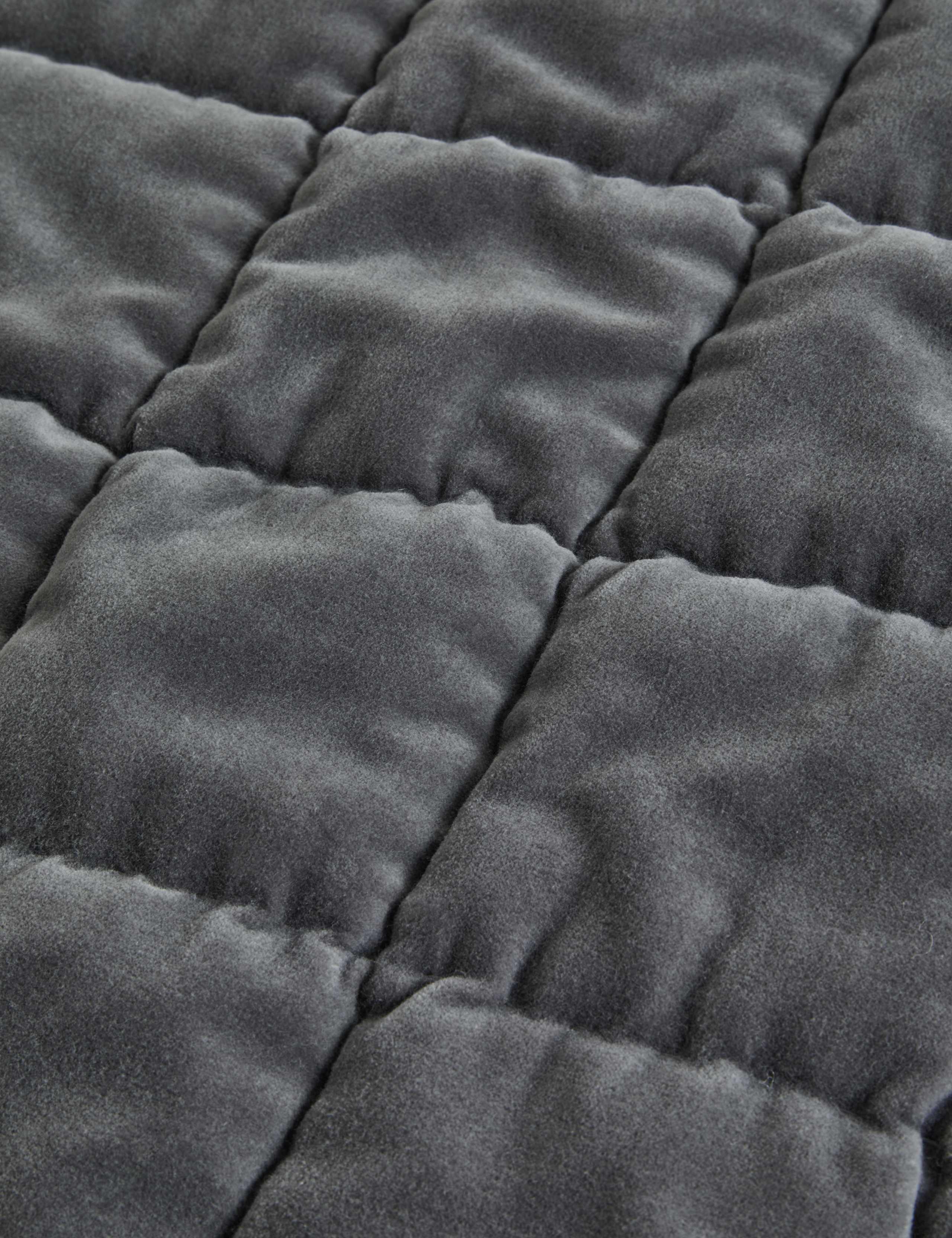 Pure Cotton Velvet Quilted Cushion 4 of 7