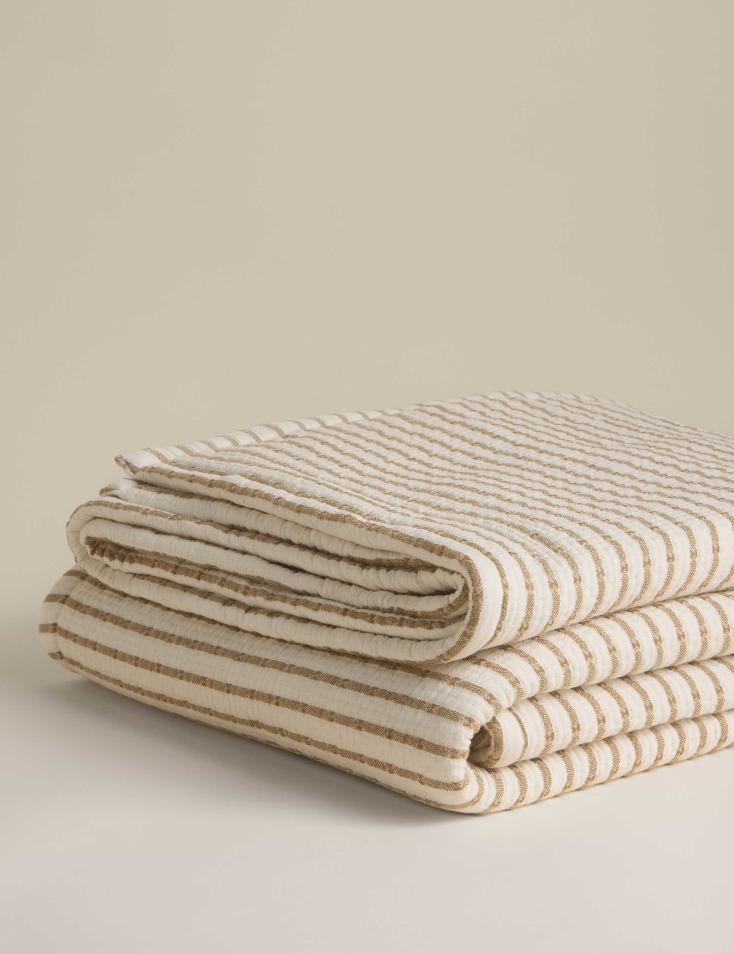 Cotton Rich Striped Matelasse Bedspread 2 of 5