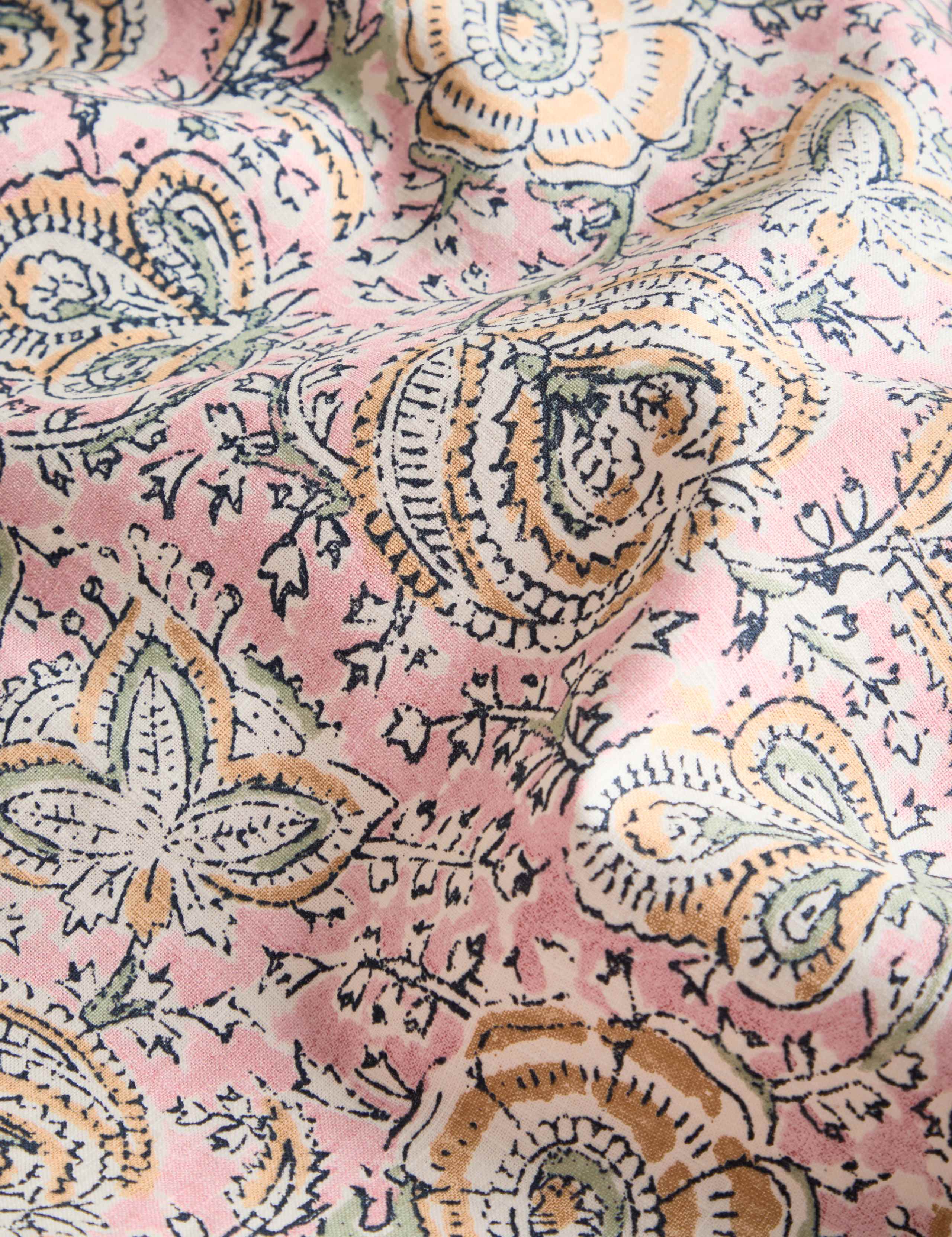 Pure Cotton Woodblock Floral Bedding Set 6 of 6