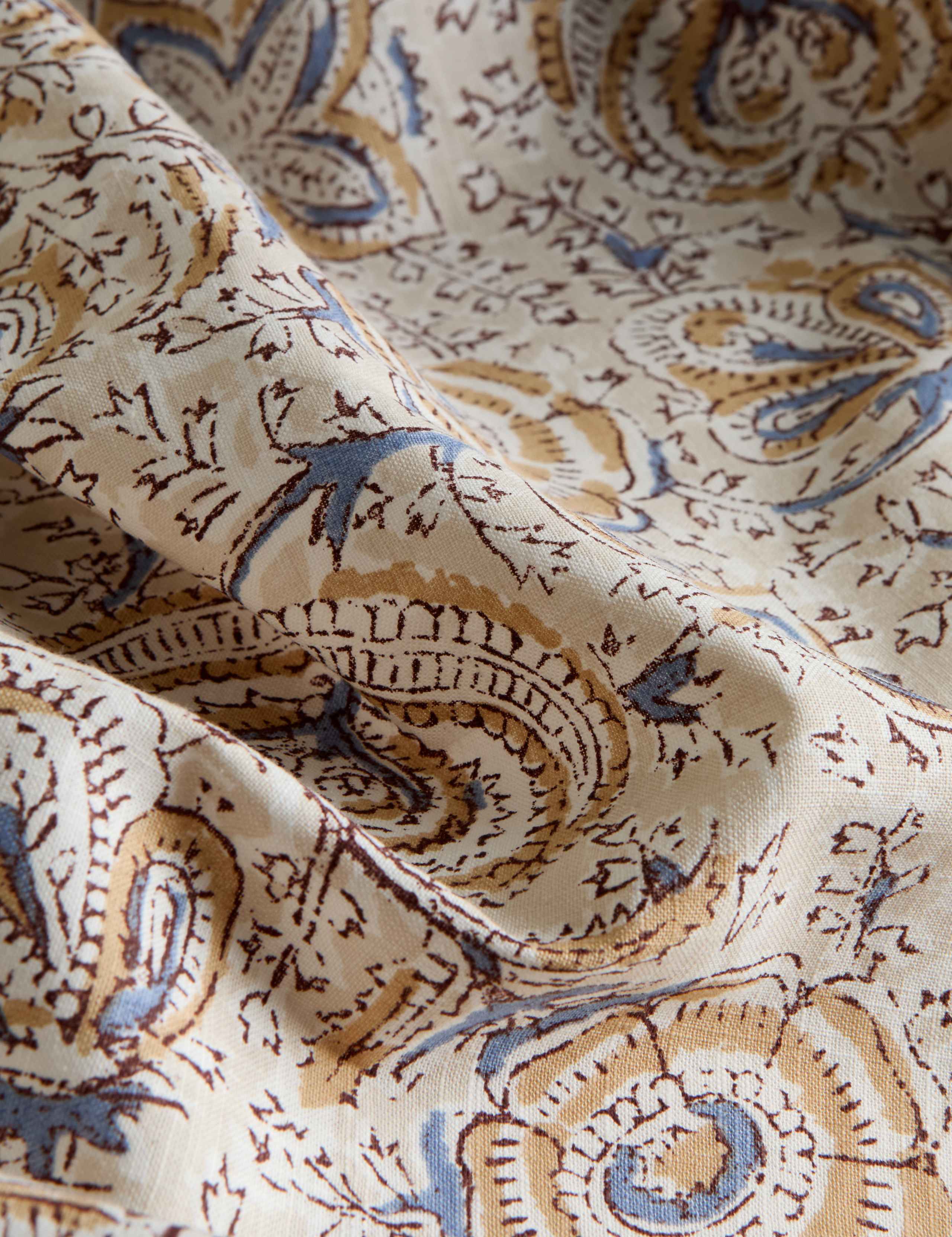 Pure Cotton Woodblock Floral Bedding Set 4 of 5