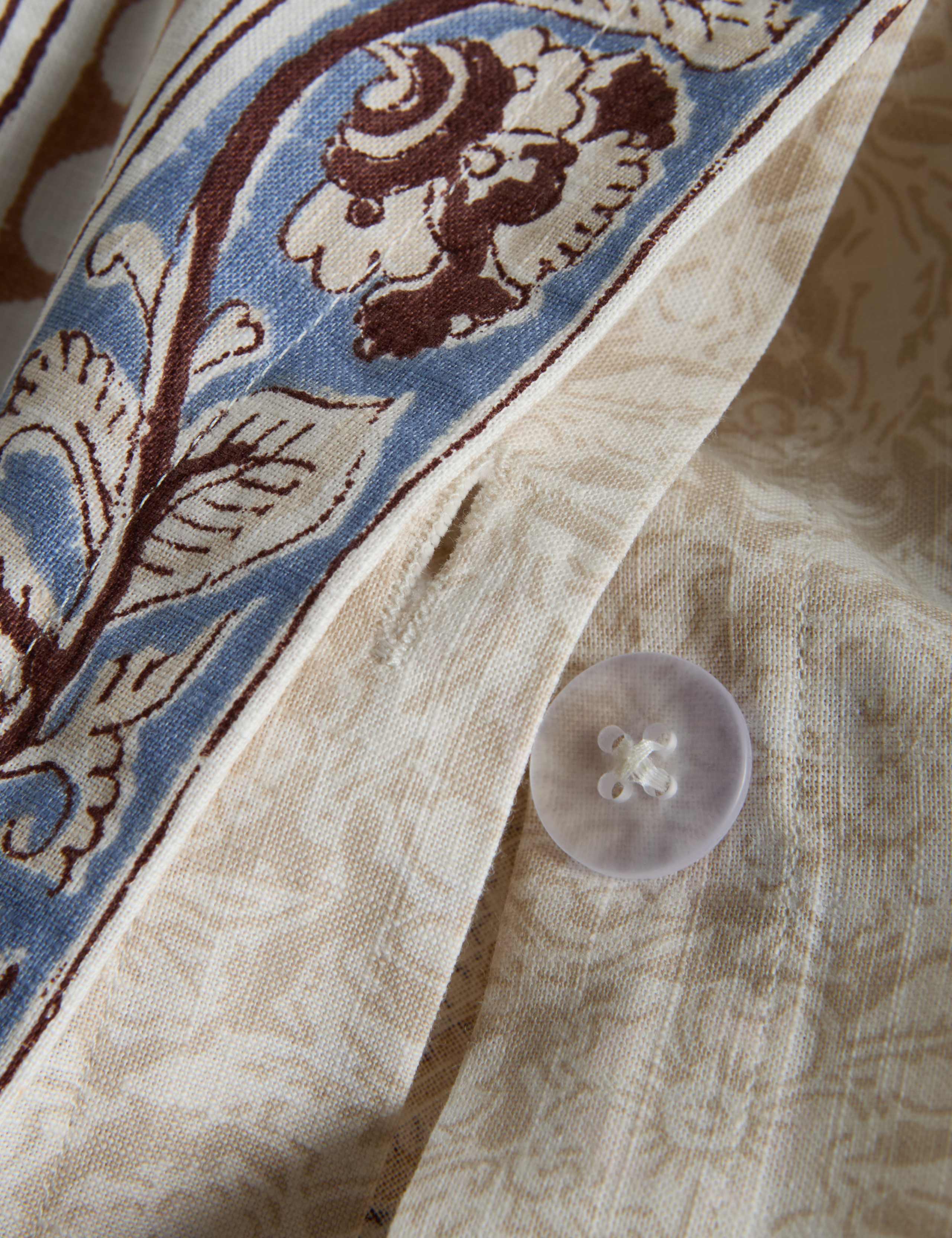 Pure Cotton Woodblock Floral Bedding Set 5 of 5