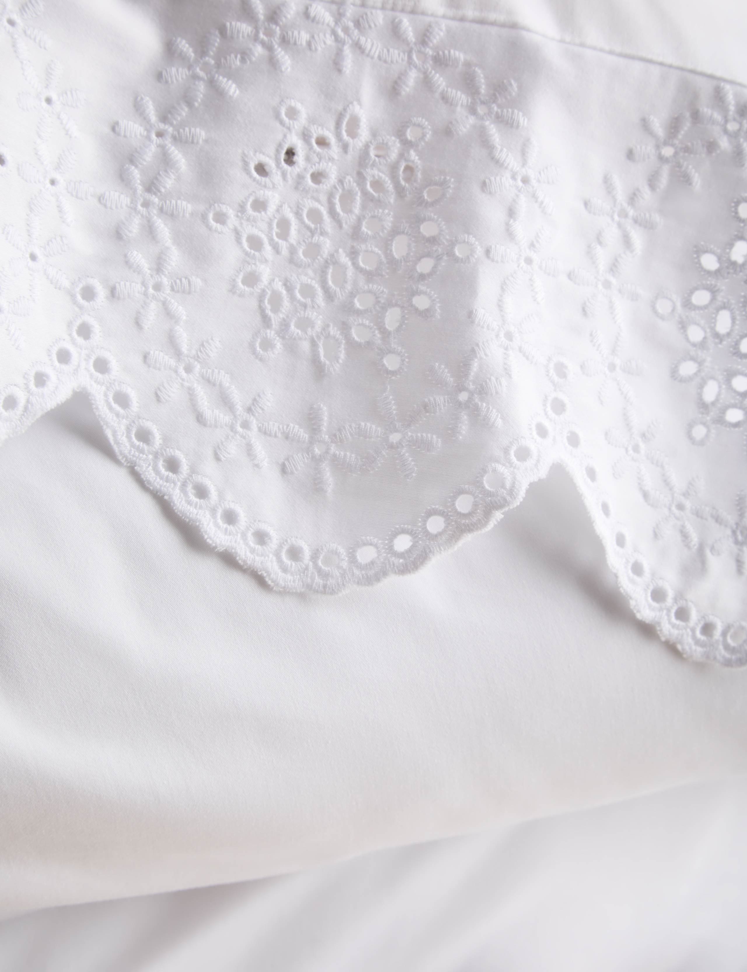 Pure Cotton Broderie Anglaise Bedding Set 6 of 7