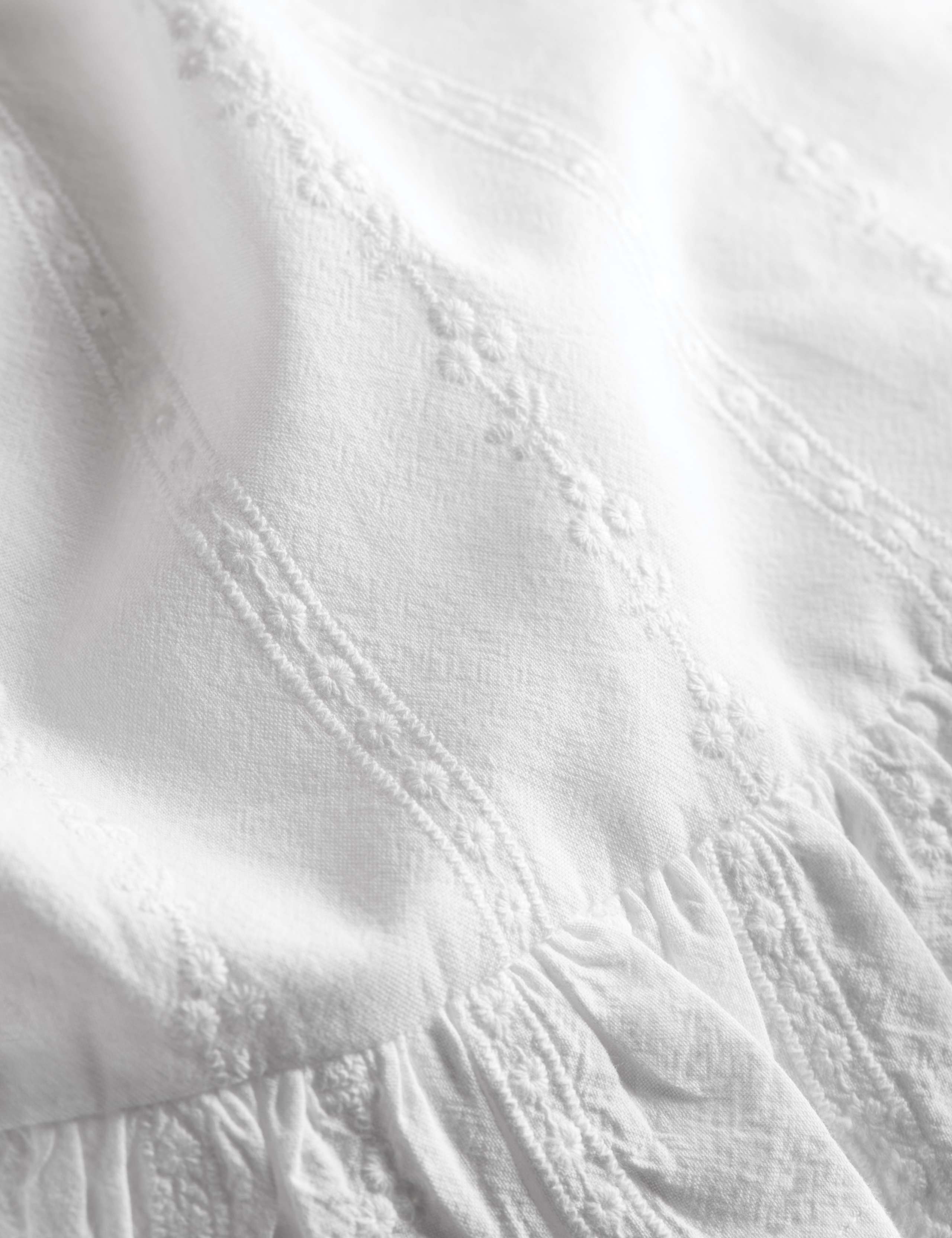 Pure Cotton French Ruffle Embroidery Bedding Set 8 of 8