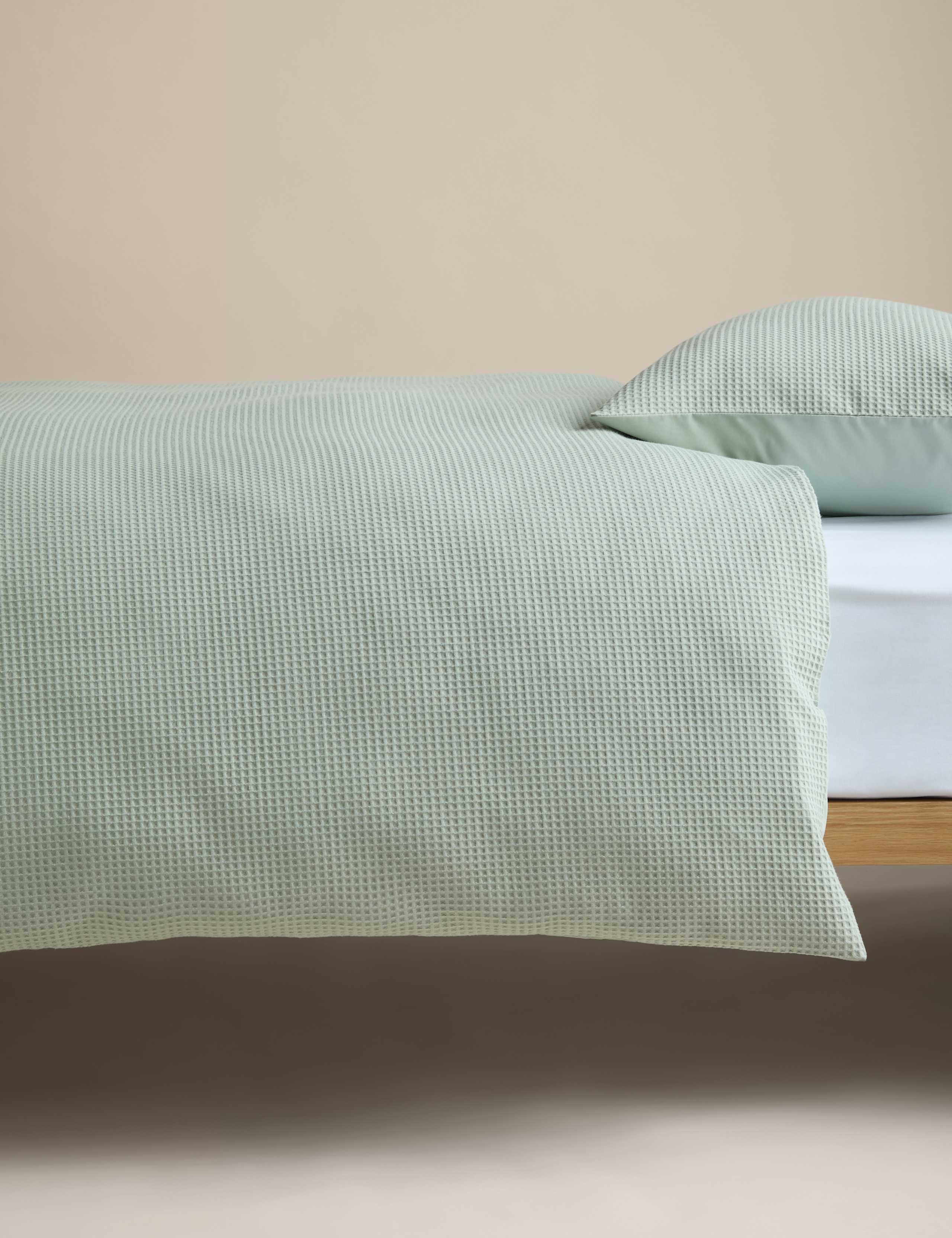 Pure Cotton Waffle Bedding Set 4 of 6