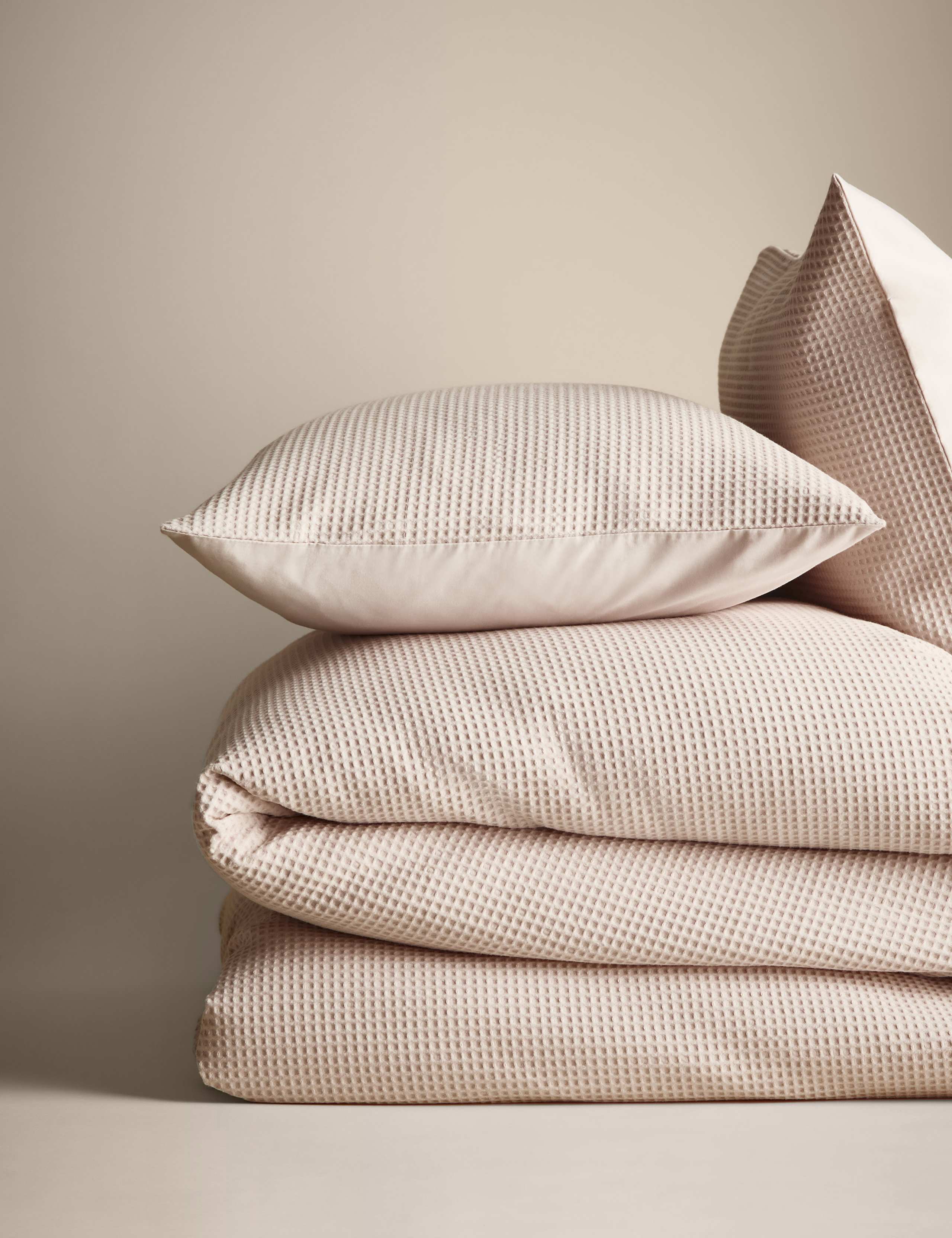Pure Cotton Waffle Bedding Set 2 of 6