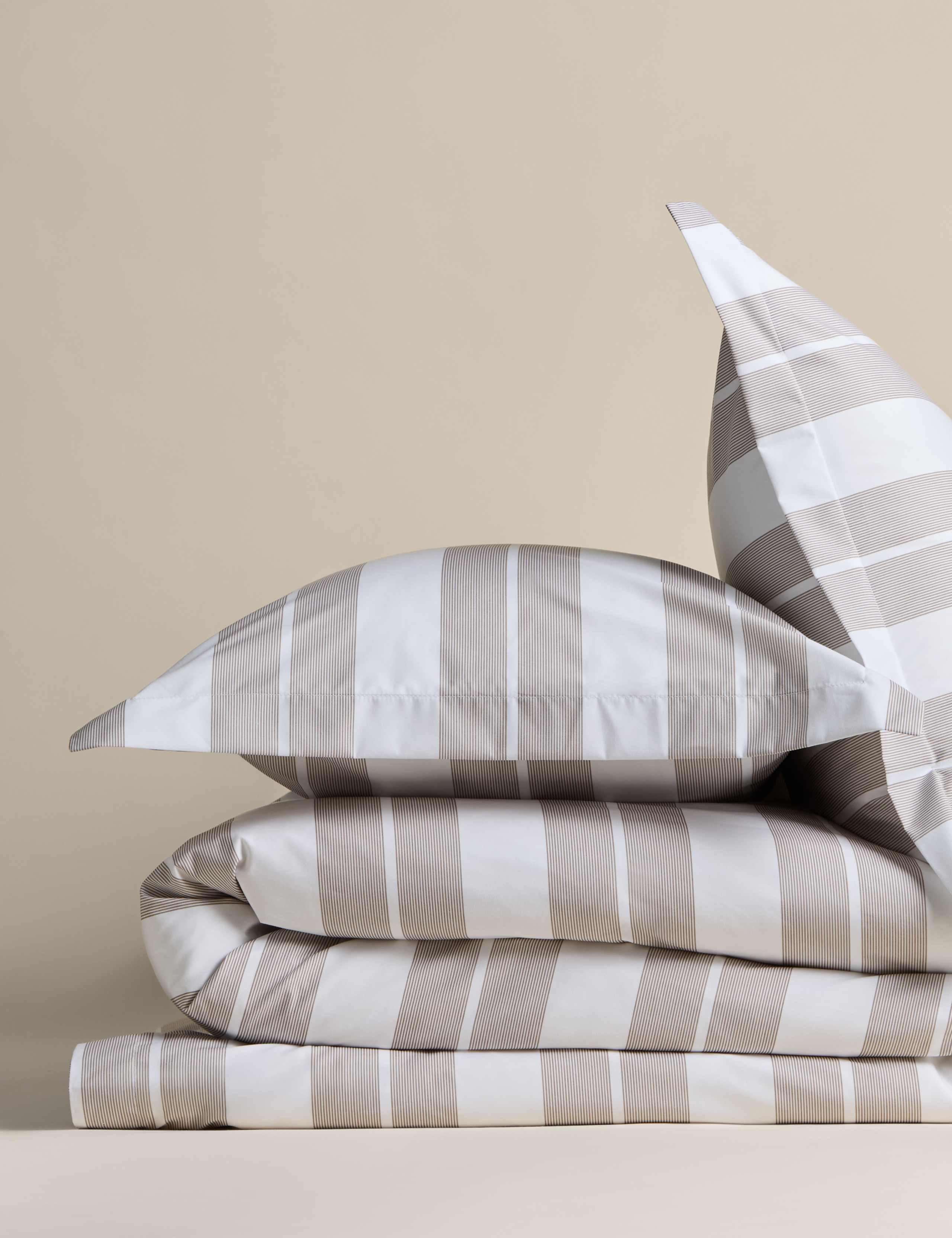 Egyptian Cotton Wide Stripe Printed Bedding Set 2 of 6