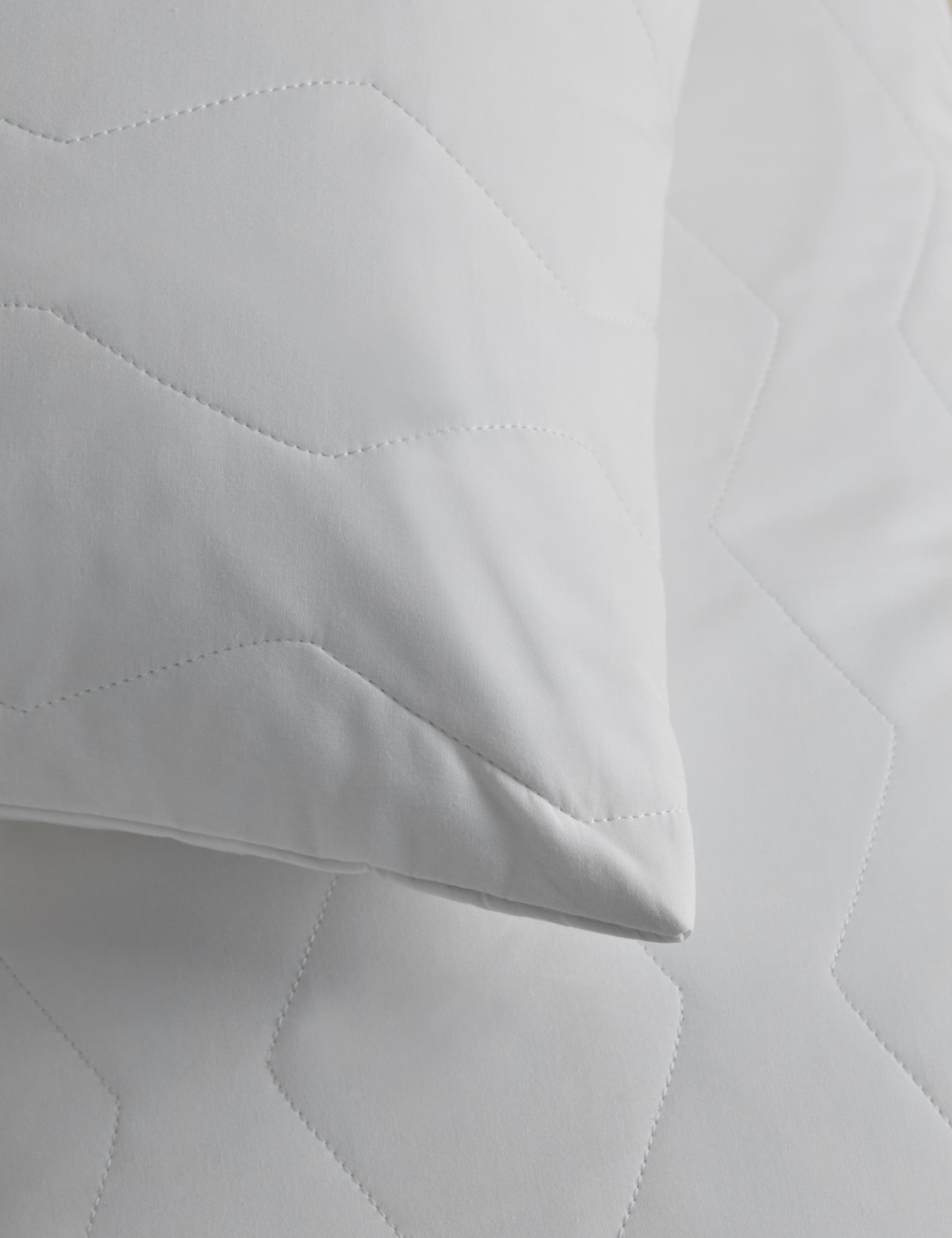 2pk Pure Cotton Quilted Pillow Protectors 3 of 4
