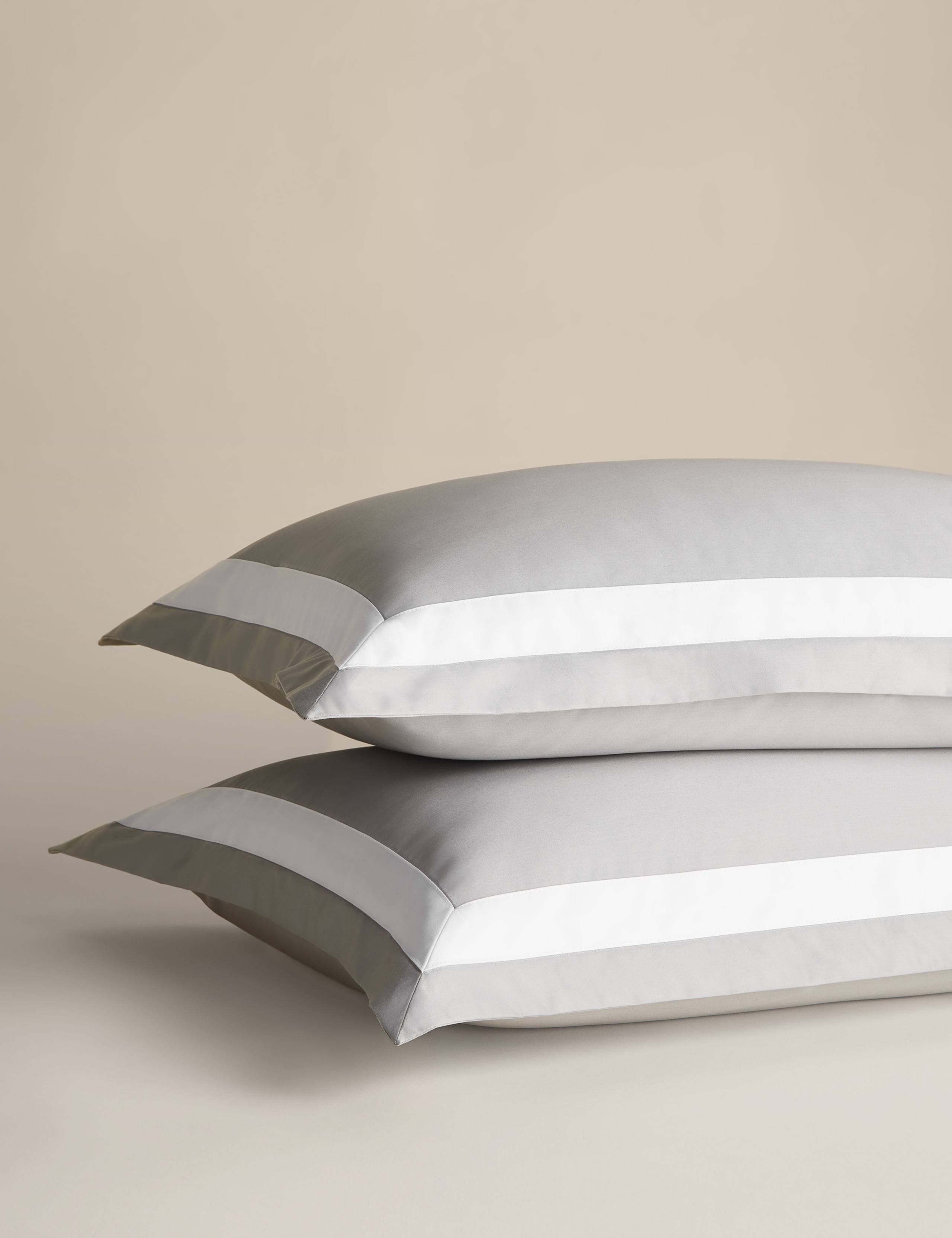 2 Pack Pure Cotton Double Border Pillowcases 2 of 4