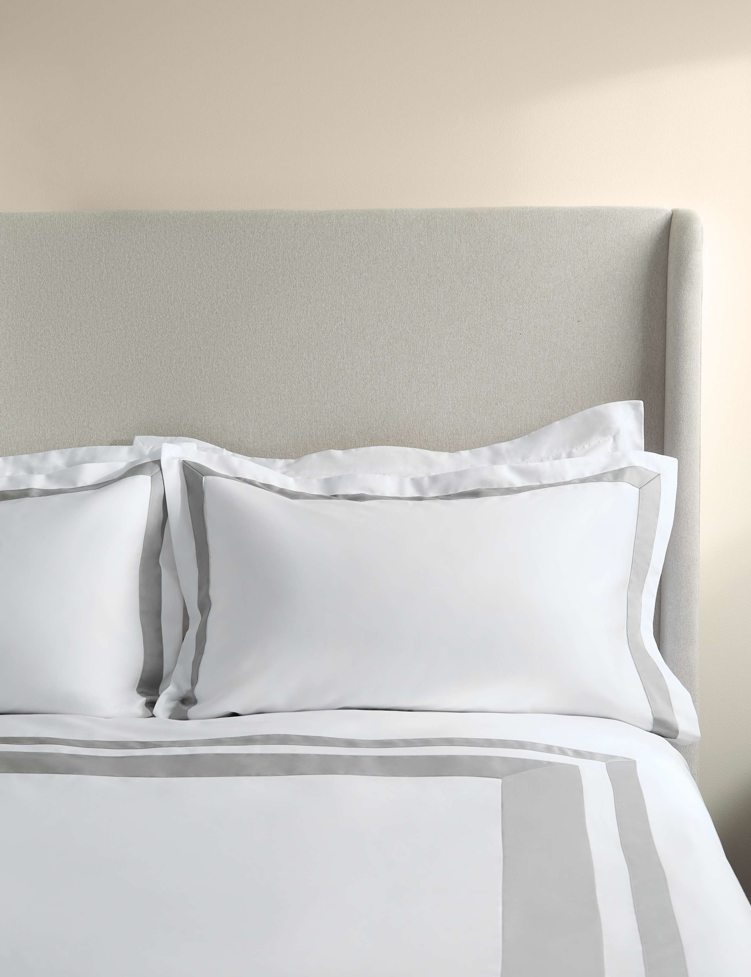 2 Pack Pure Cotton Double Border Pillowcases 1 of 4