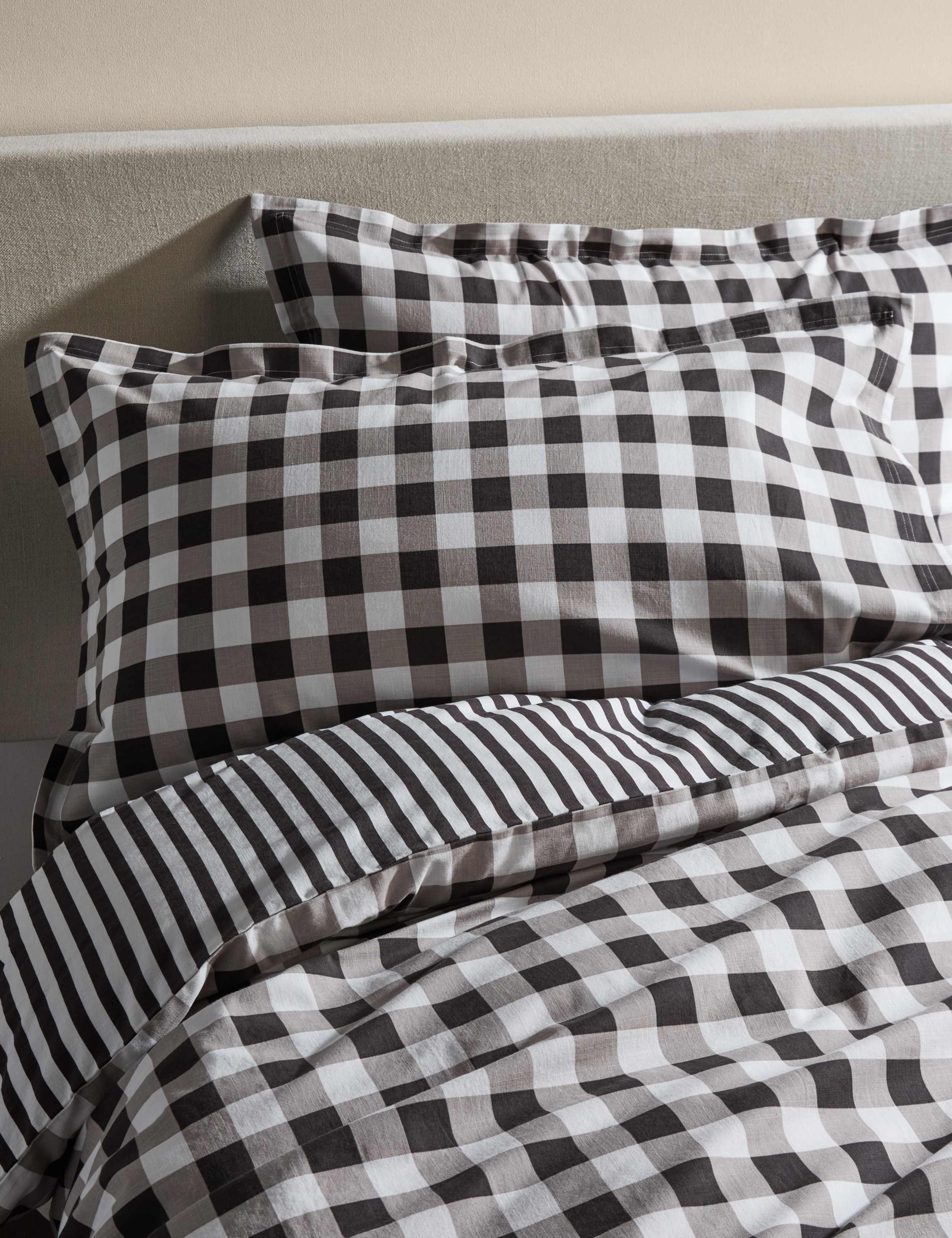 Pure Cotton Gingham Bedding Set 1 of 5