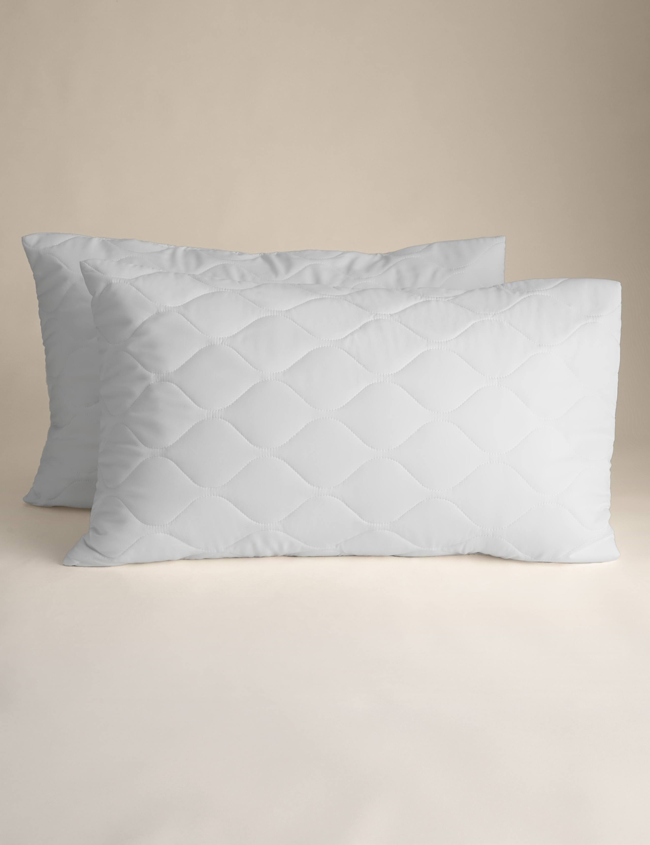 2 Pack Fresh & Cool Quilted Pillow Protectors 2 of 4