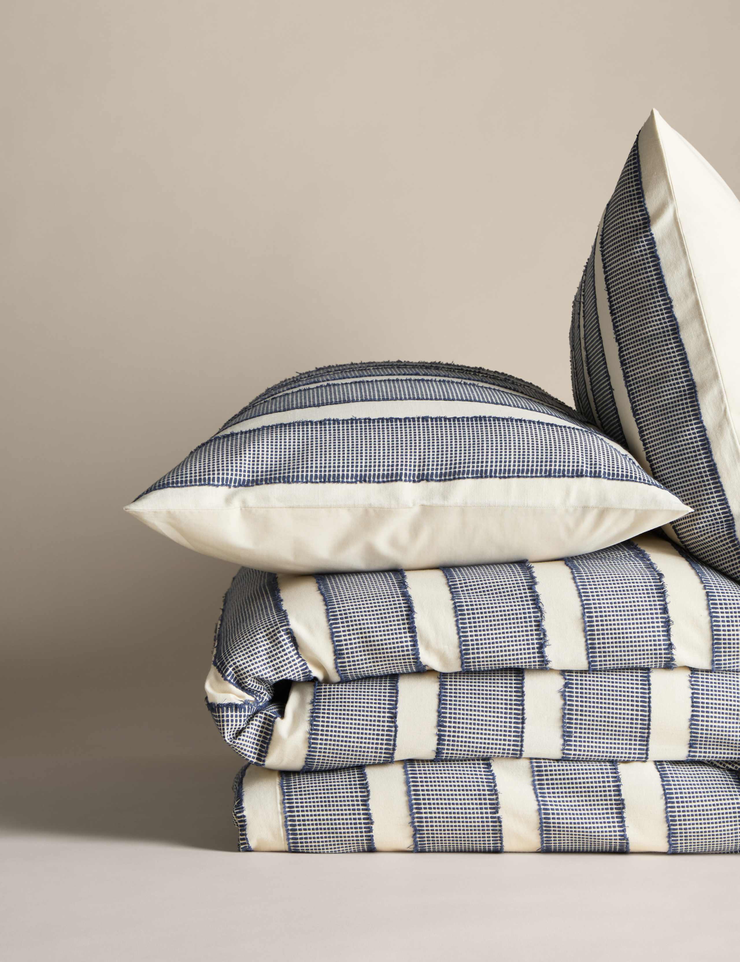 Pure Cotton Tufted Stripe Bedding Set 2 of 6