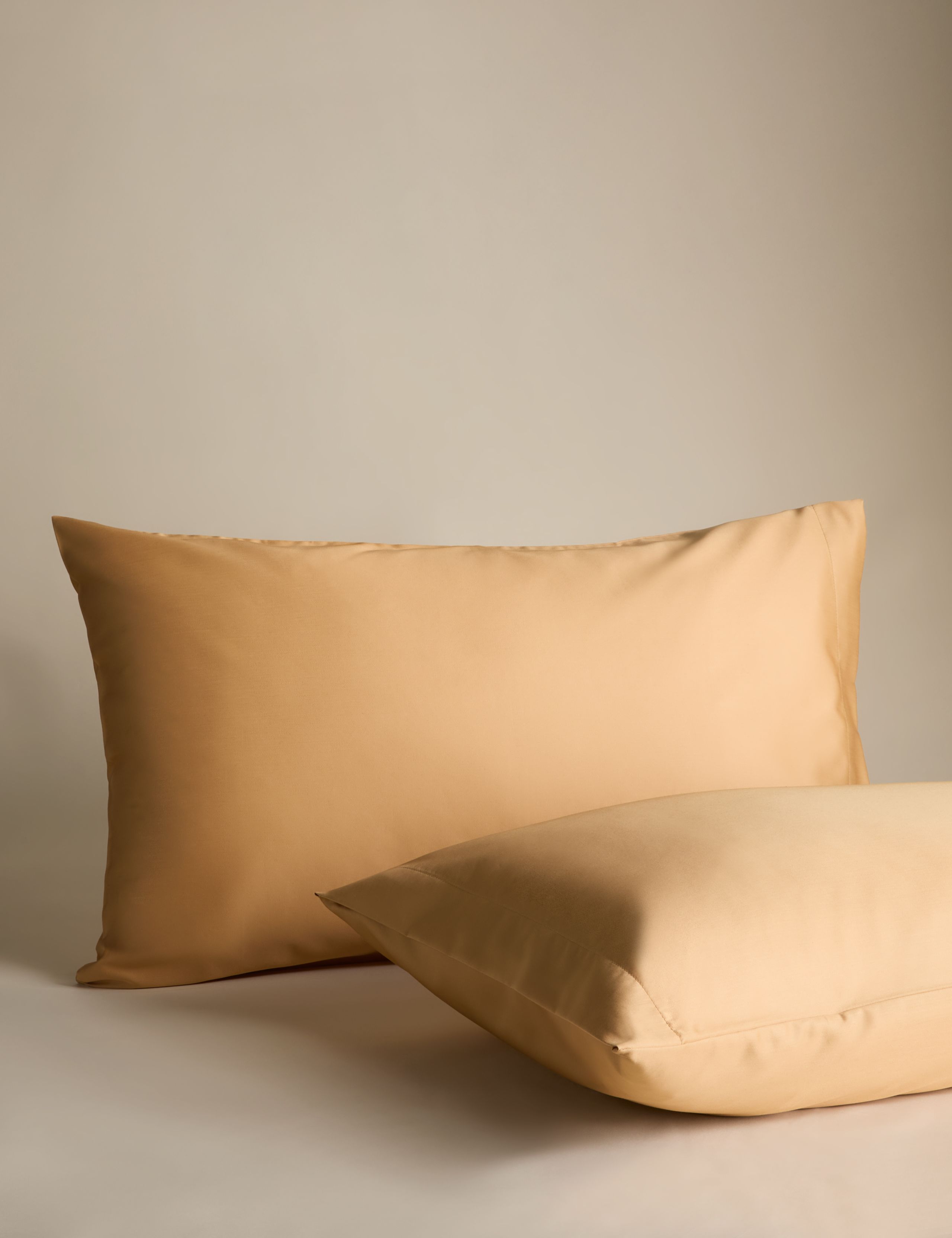 2 Pack Egyptian Cotton Sateen 400 Thread Count Pillowcases 2 of 3