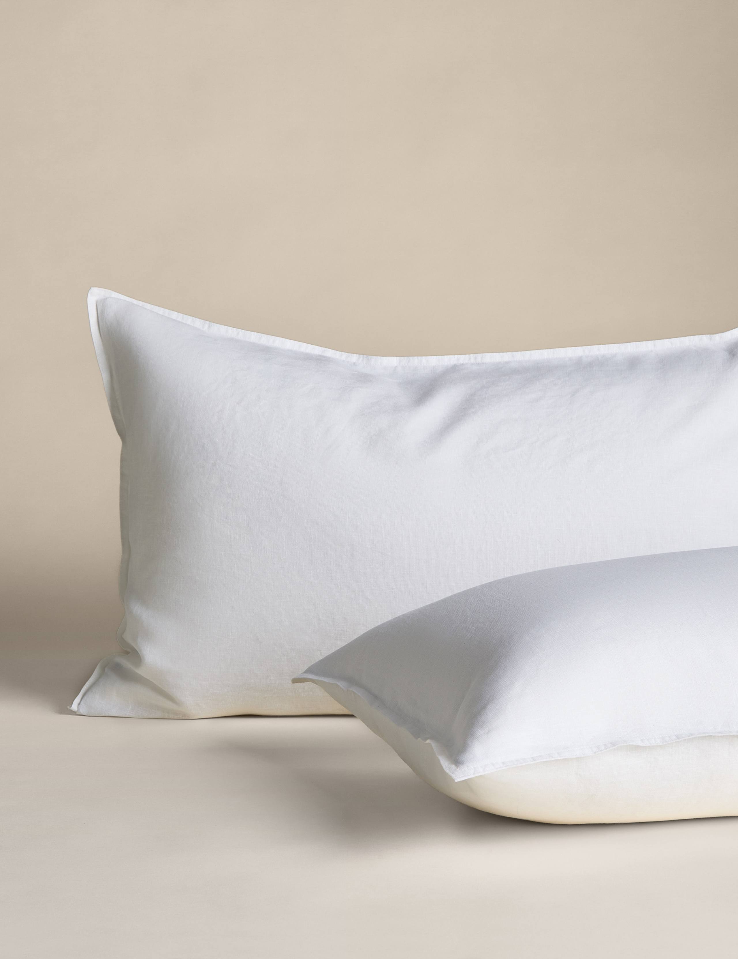 2pk Pure Linen Standard Pillowcases 2 of 3