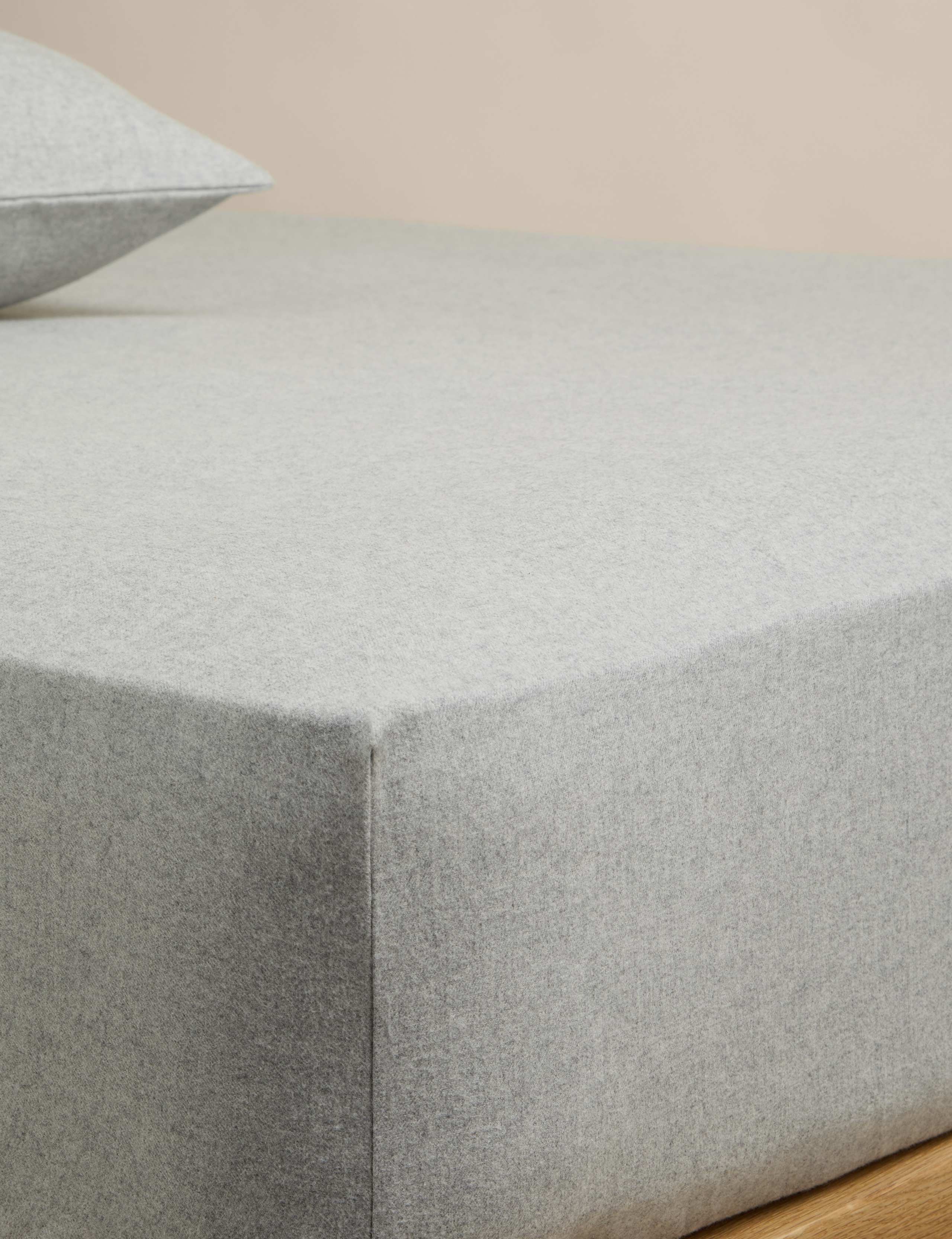 Cotton Rich StayPut Extra Deep Fitted Sheet with Cashmere 1 of 2