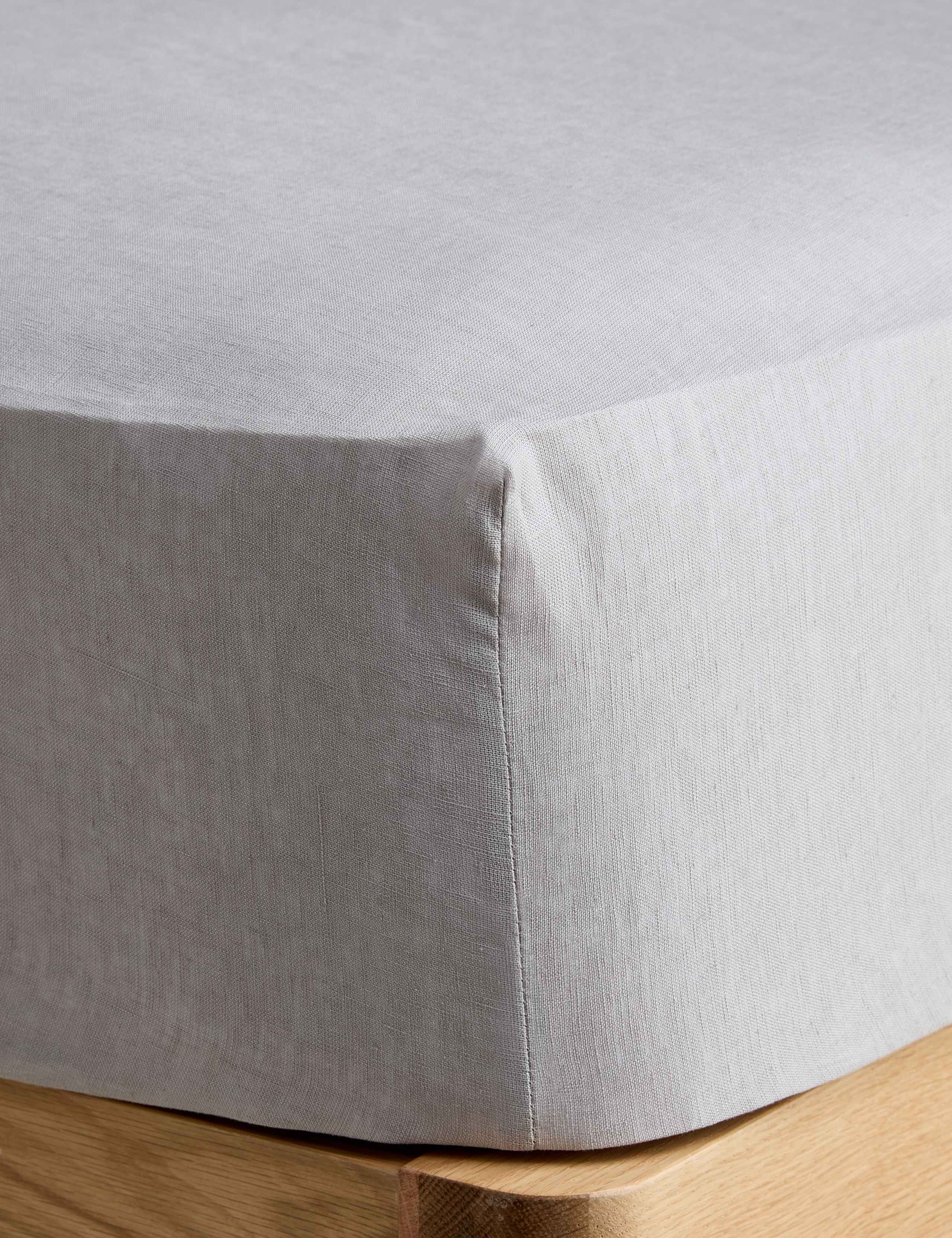 Pure Linen Extra Deep Fitted Sheet 2 of 3