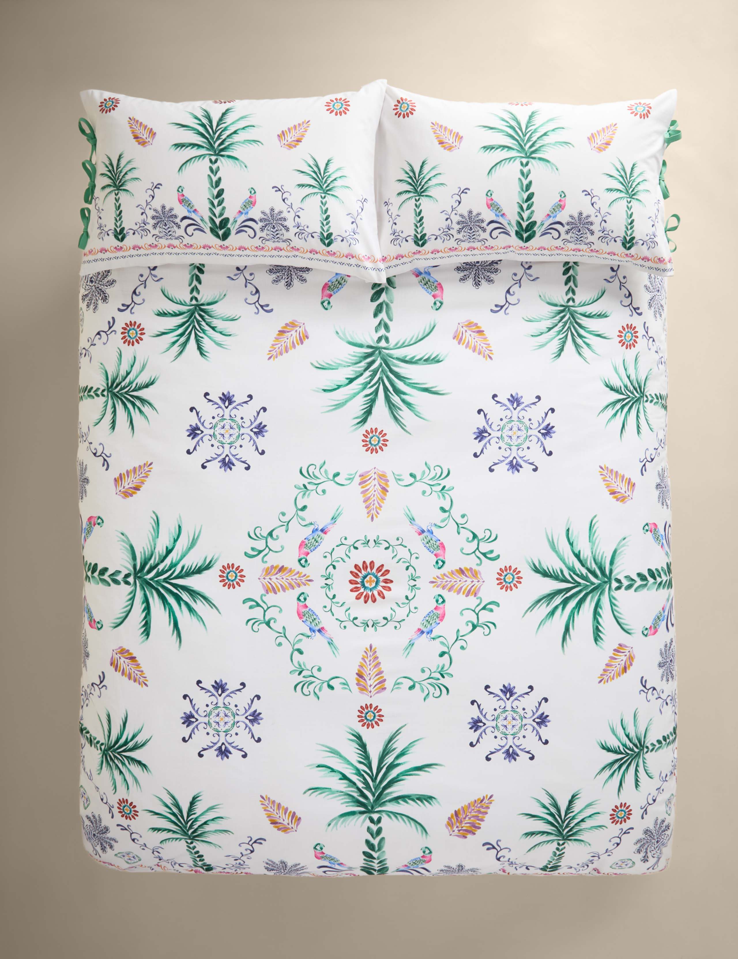 Pure Cotton Boho Paradise Tropical Bedding Set 4 of 7
