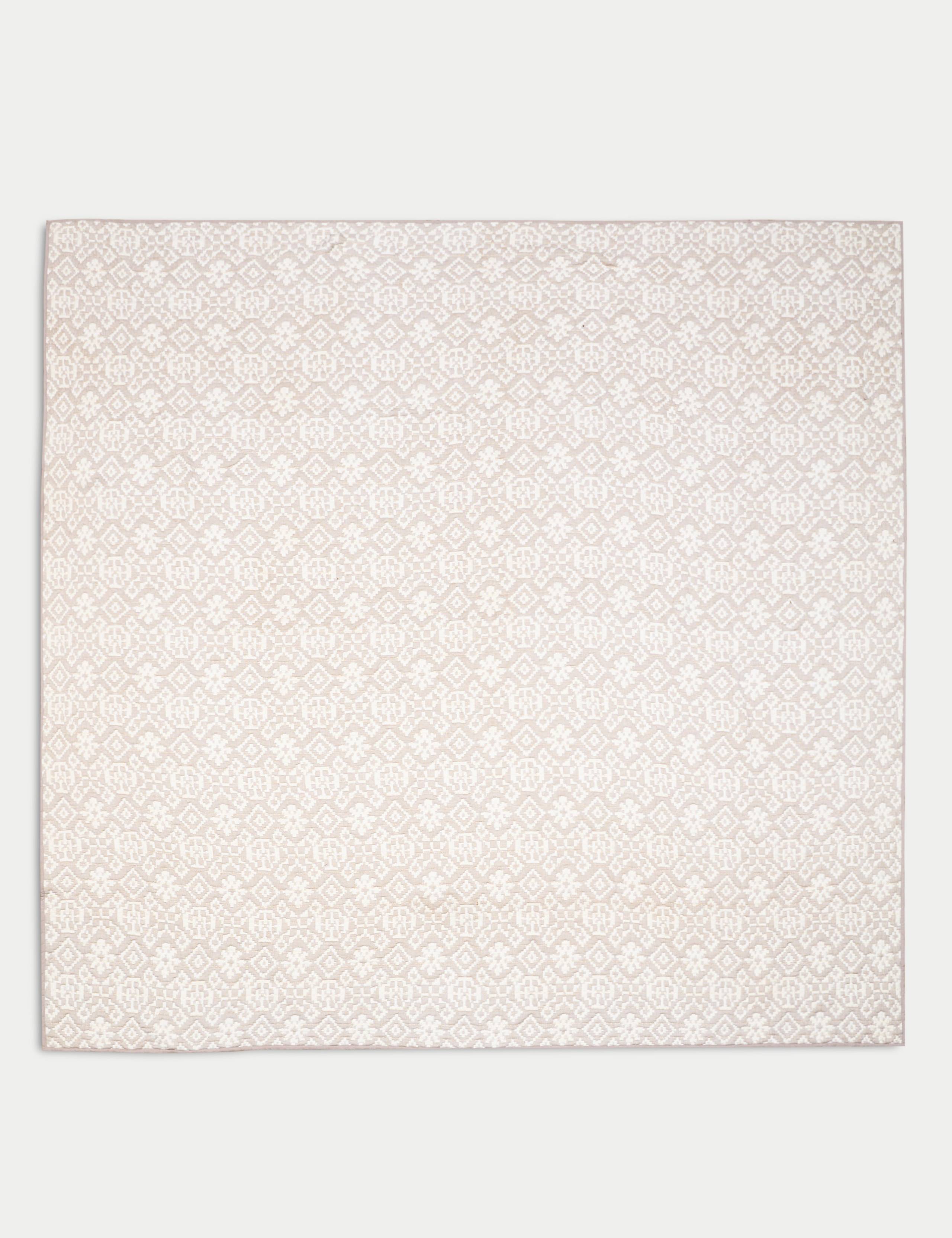 Pure Cotton Ikat Geometric Bedspread 3 of 4