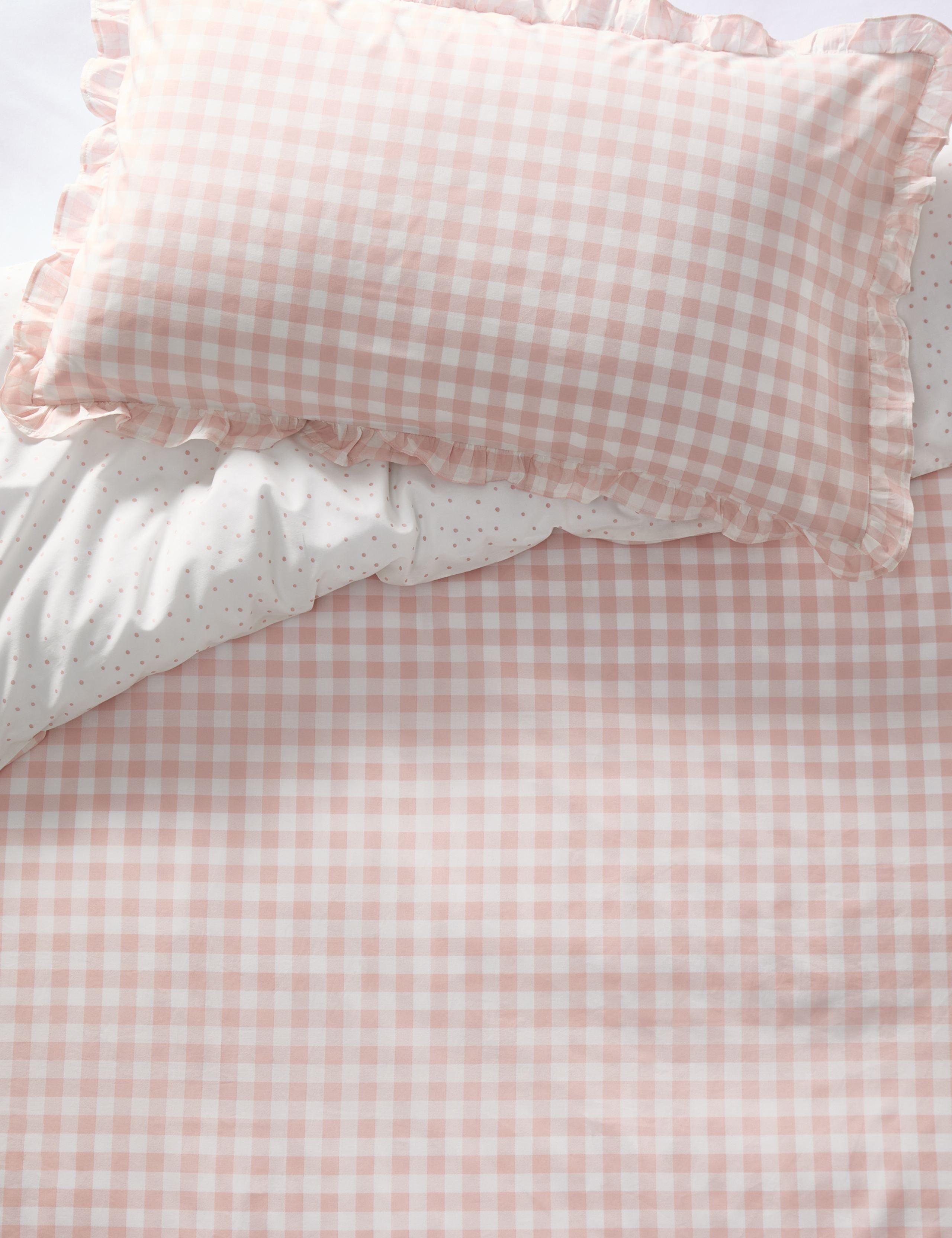 Pure Cotton Gingham Bedding Set 6 of 6