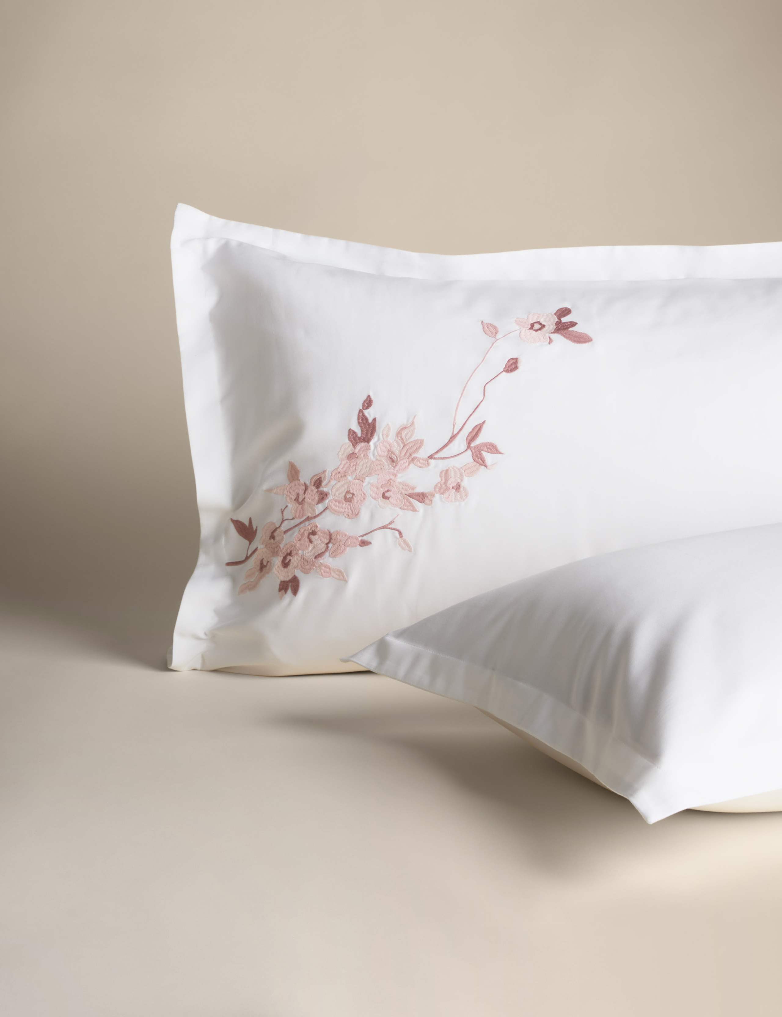 Trailing Cherry Blossom Embroidered Bedding Set 3 of 6