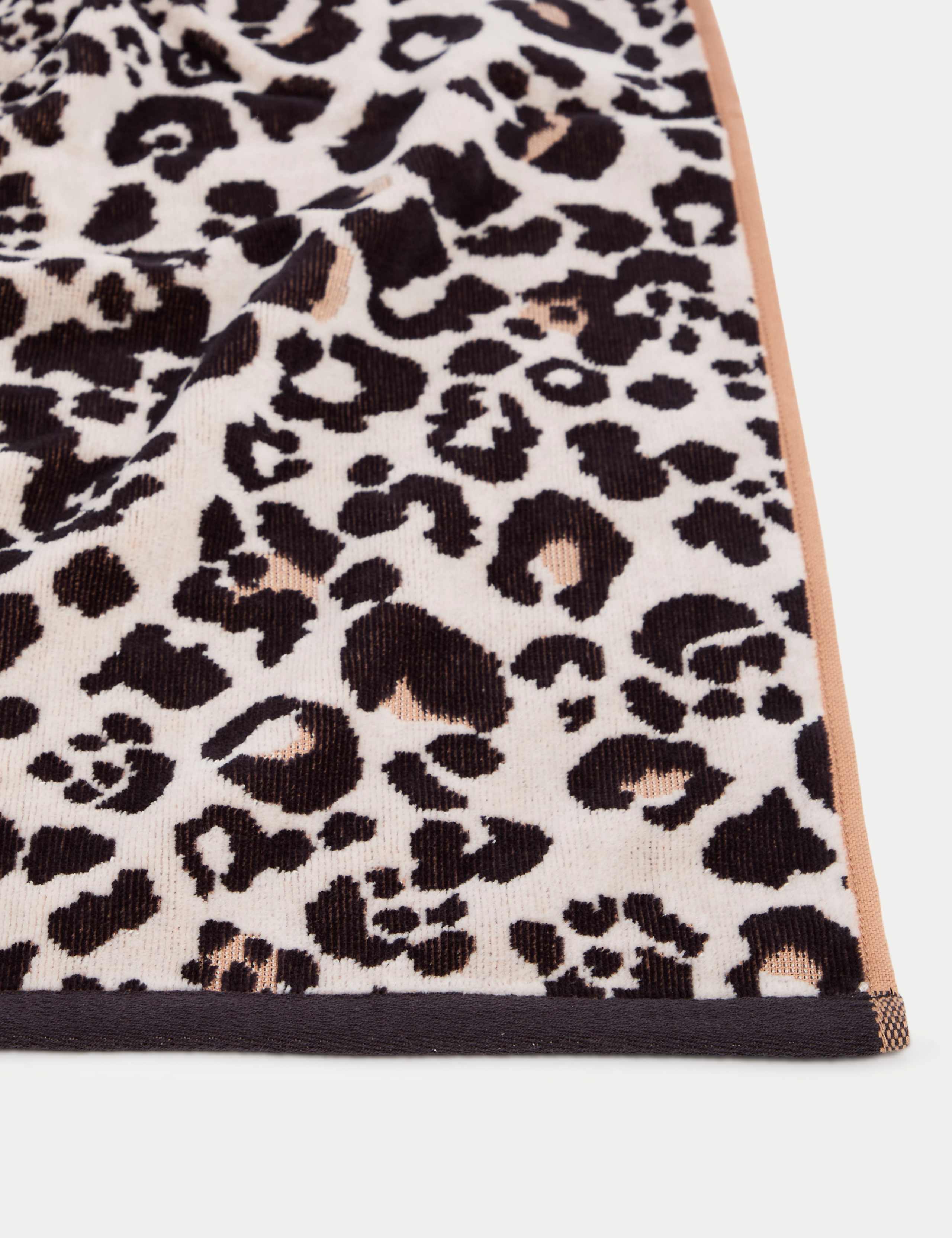 Pure Cotton Leopard Print Beach Towel 3 of 3