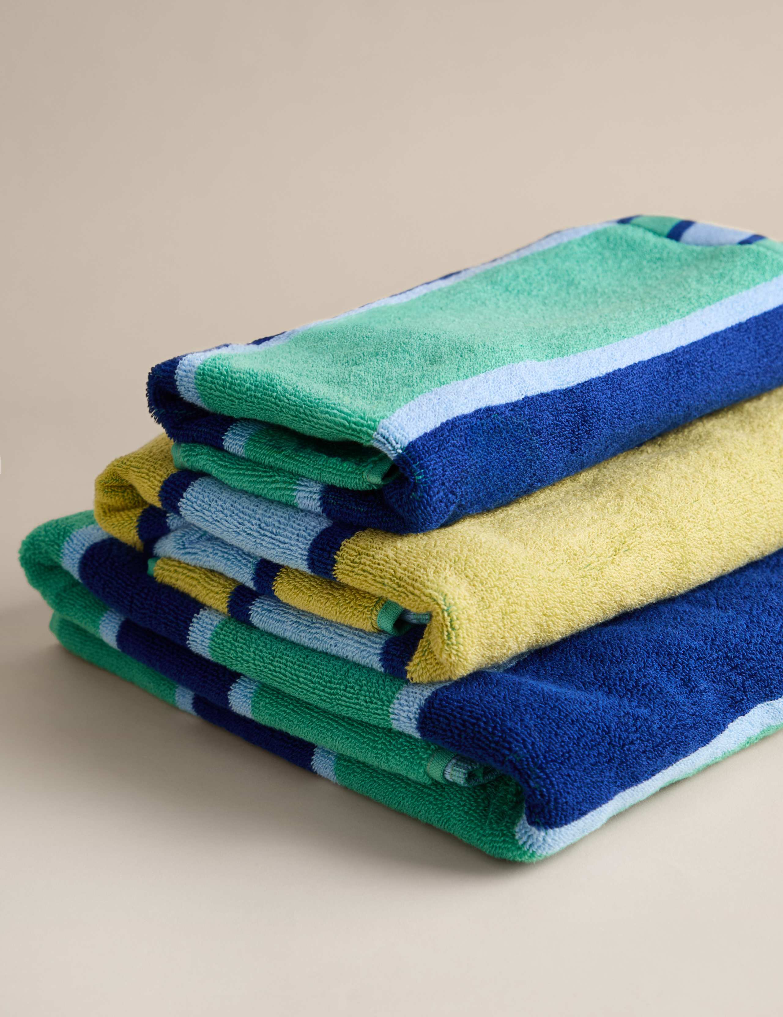 Pure Cotton Reversible Striped Towel 1 of 8