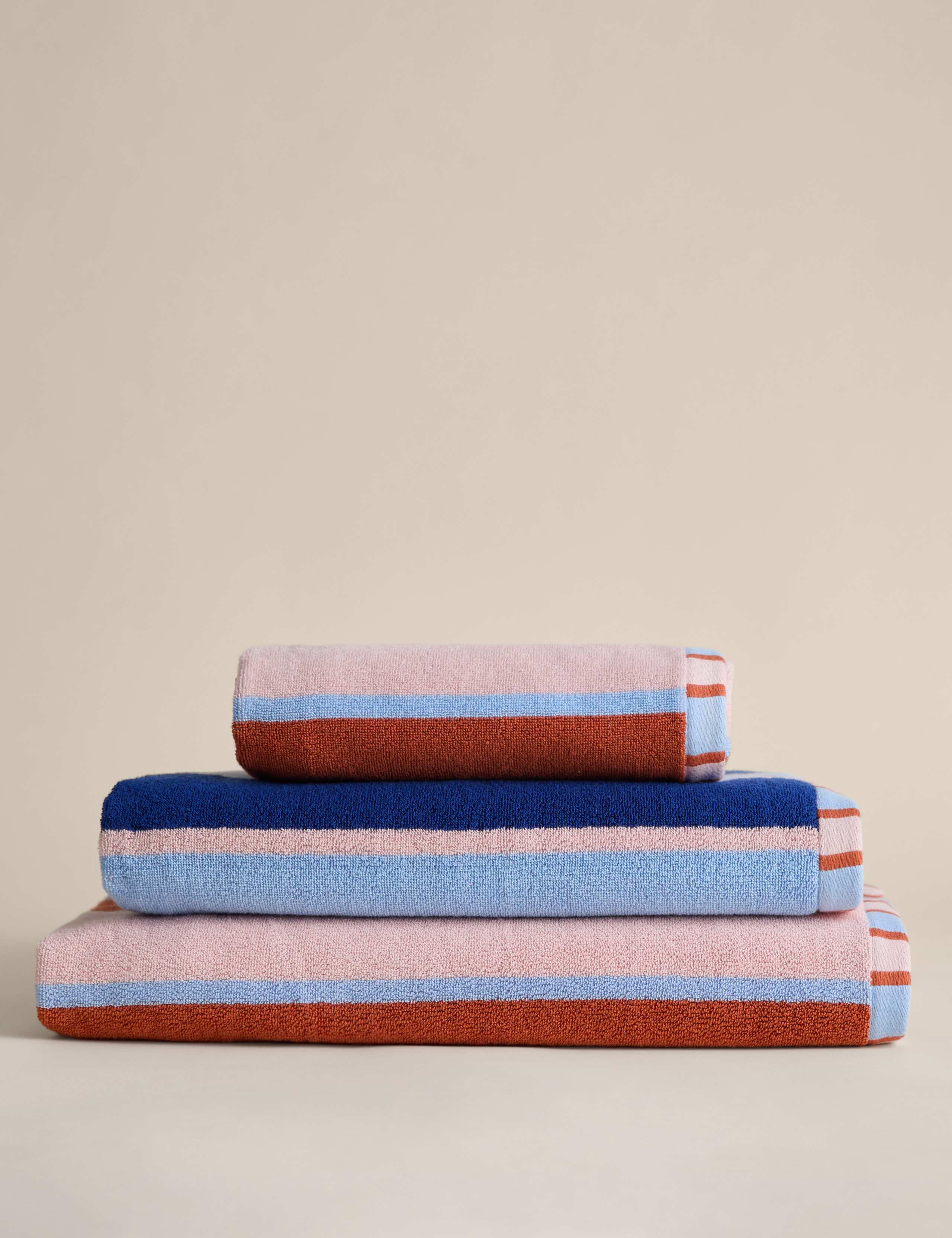 Pure Cotton Reversible Striped Towel 1 of 7