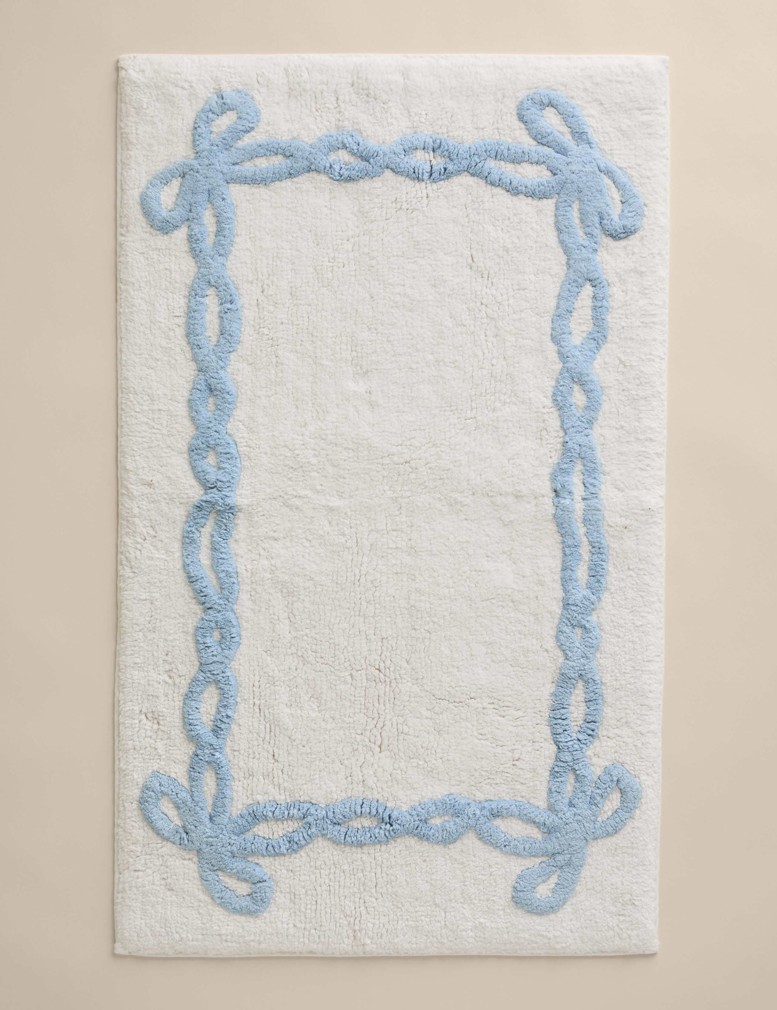 Pure Cotton Bow Bath Mat 2 of 3