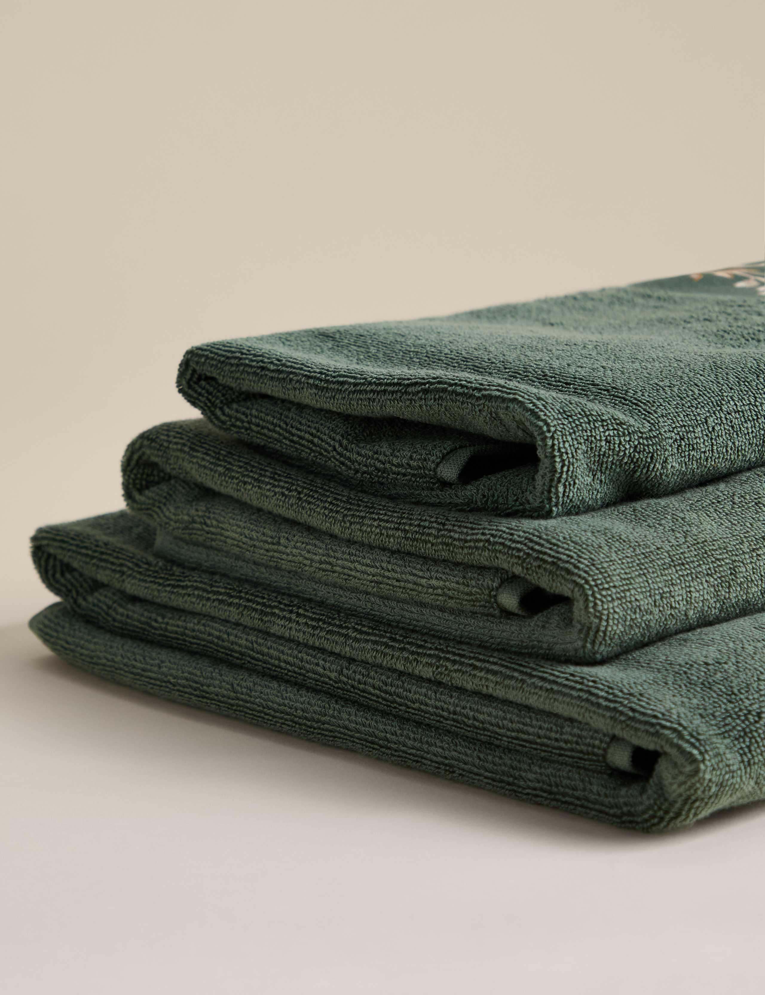 Pure Cotton Embroidered Floral Bath Towel 3 of 5