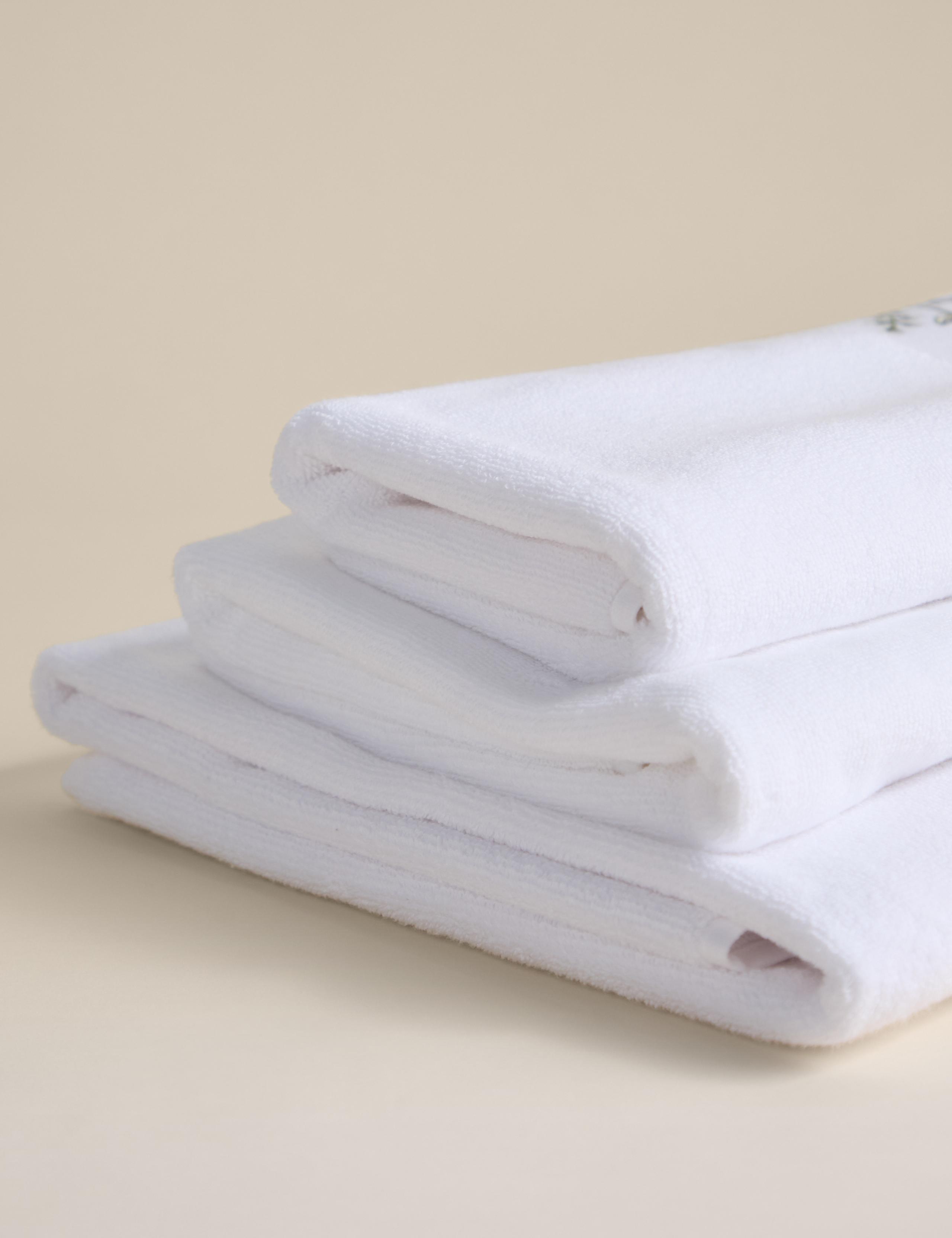 Pure Cotton Embroidered Floral Bath Towel 3 of 5